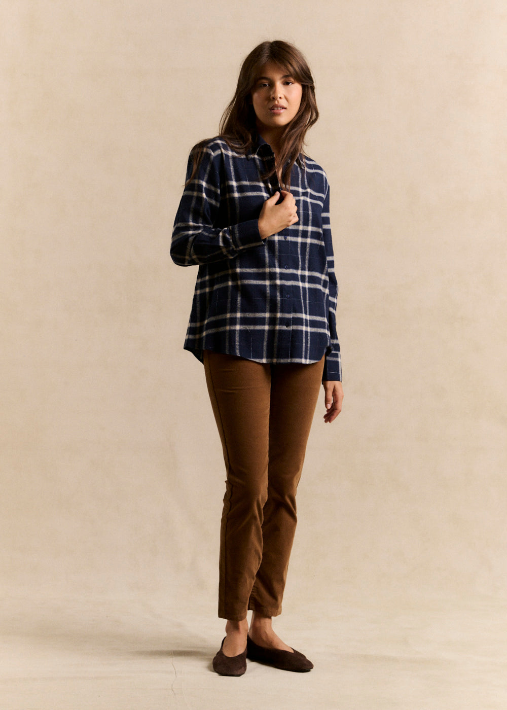 Metallic fiber plaid shirt - Sud Express - 1 - Sud Express
