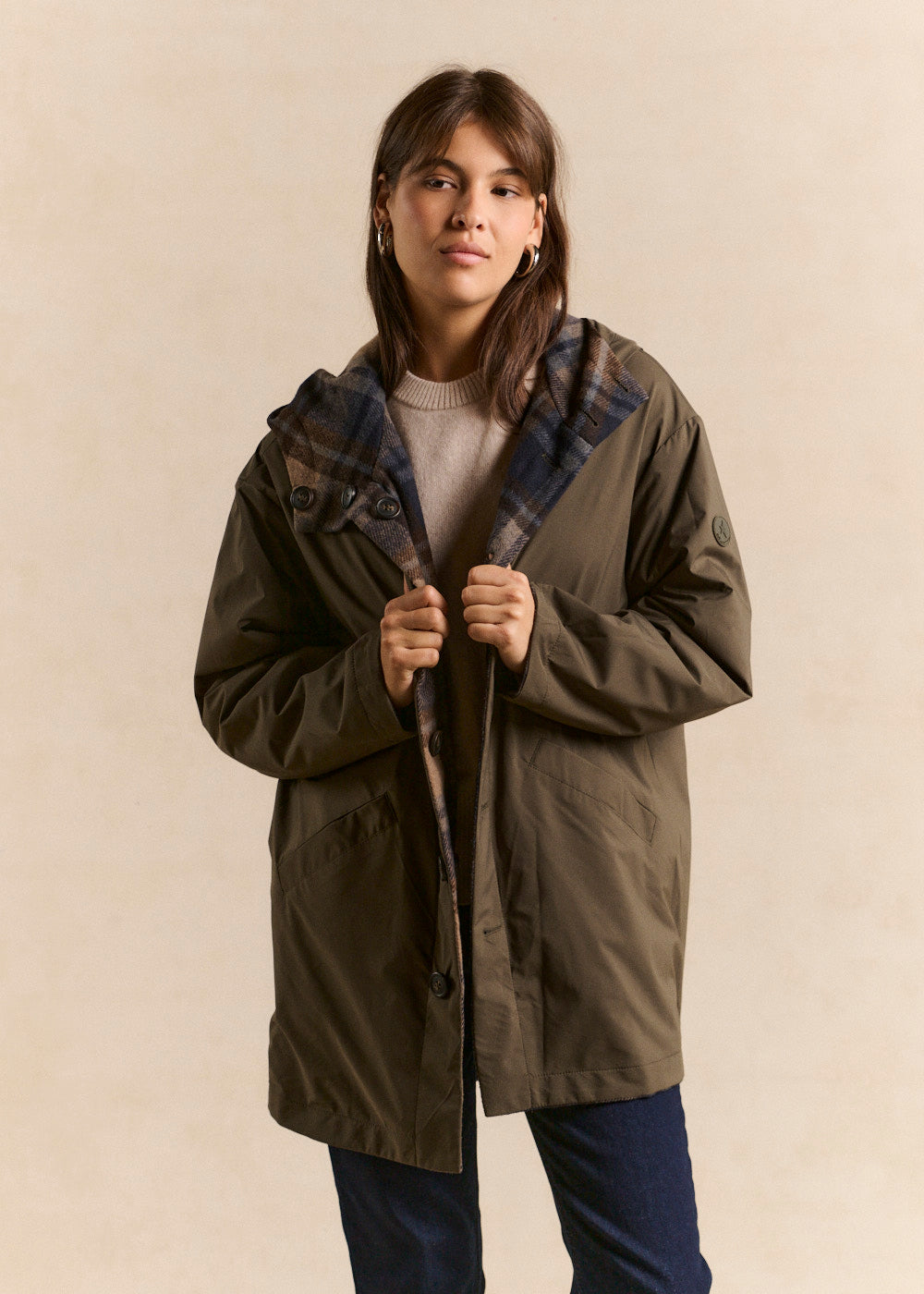 Long reversible hooded parka - Sud Express - 3 - Sud Express