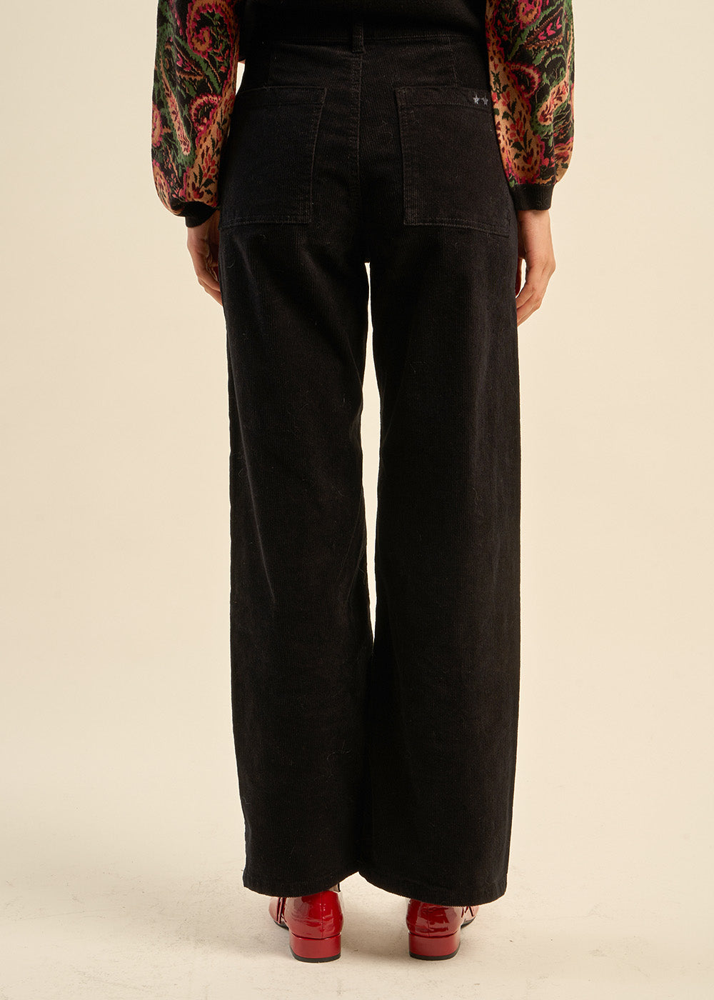 Straight-cut velvet pants - Sud Express - 3 - Sud Express