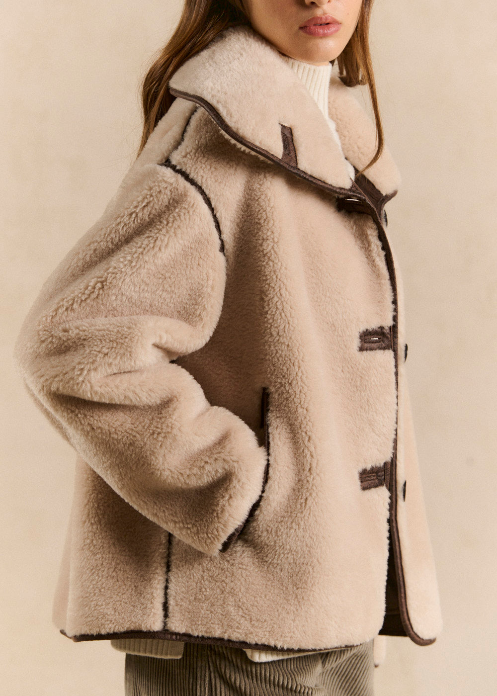 Reversible faux fur coat - Sud Express - 4 - Sud Express