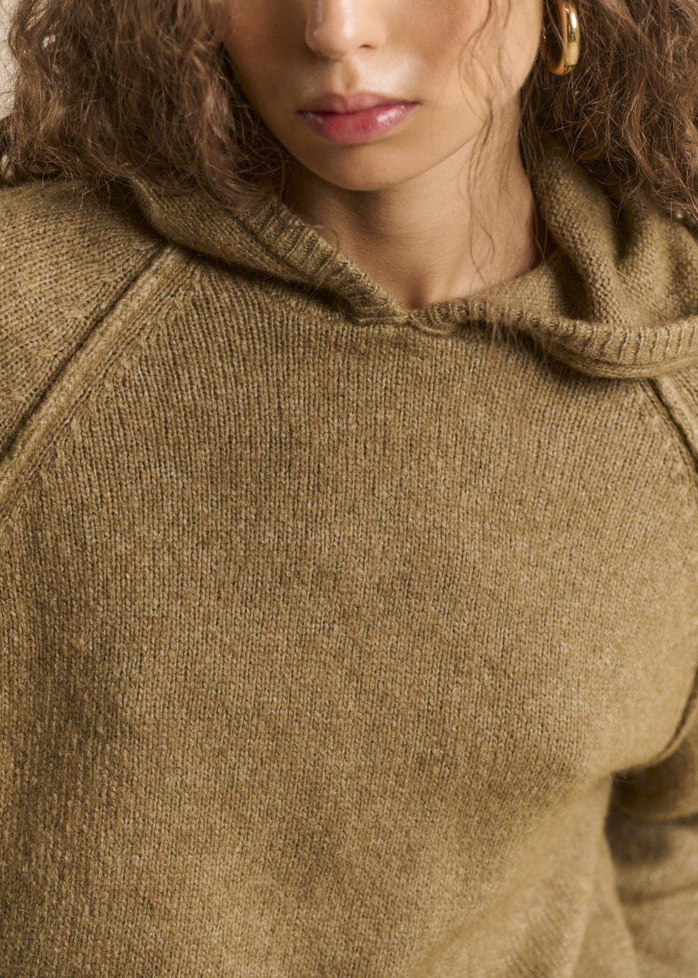 MASHA Thick knit hooded sweatshirt - 2 - Sud Express - Sud Express