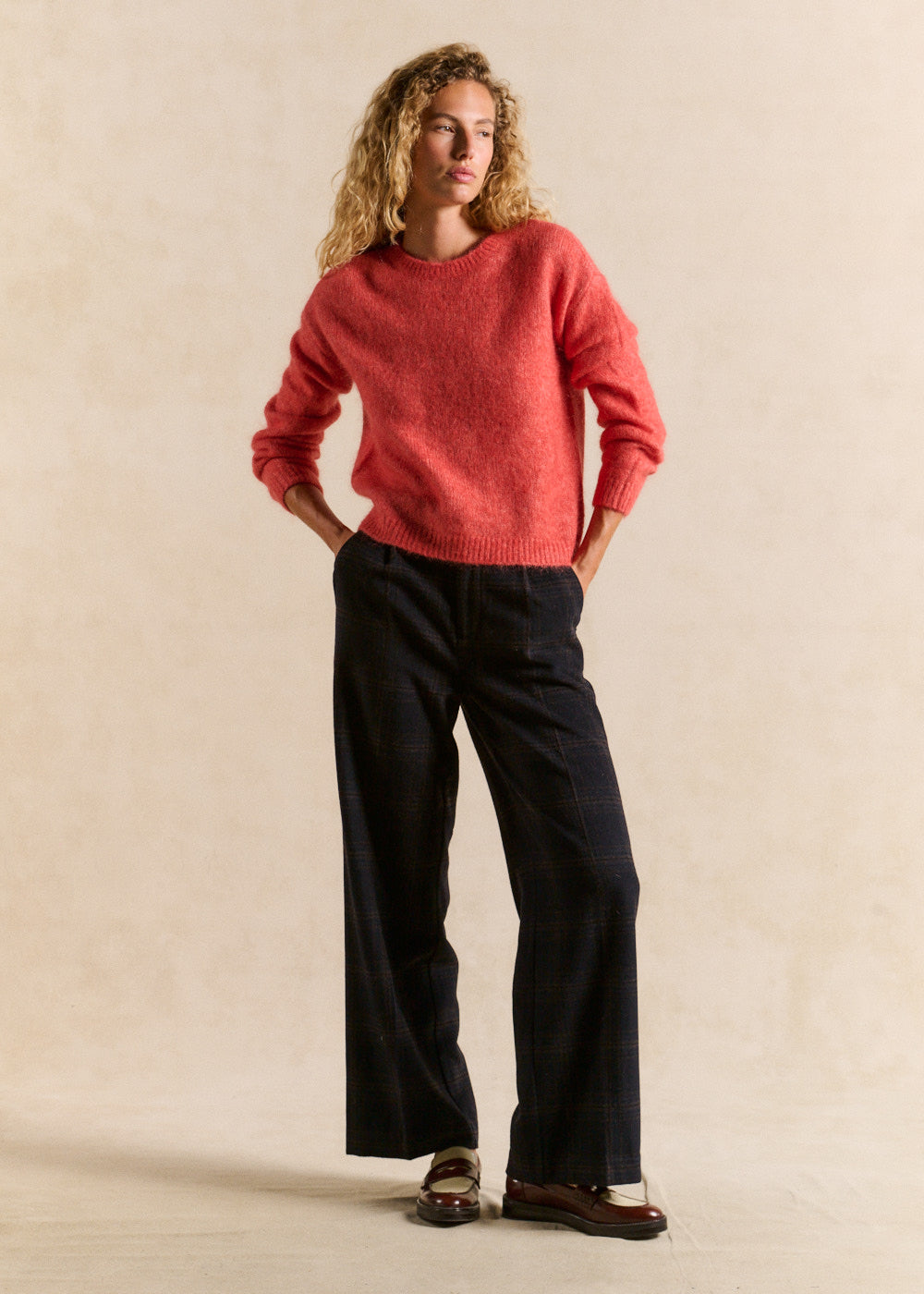 Round-neck mohair jumper with long sleeves - Sud Express - 5 - Sud Express