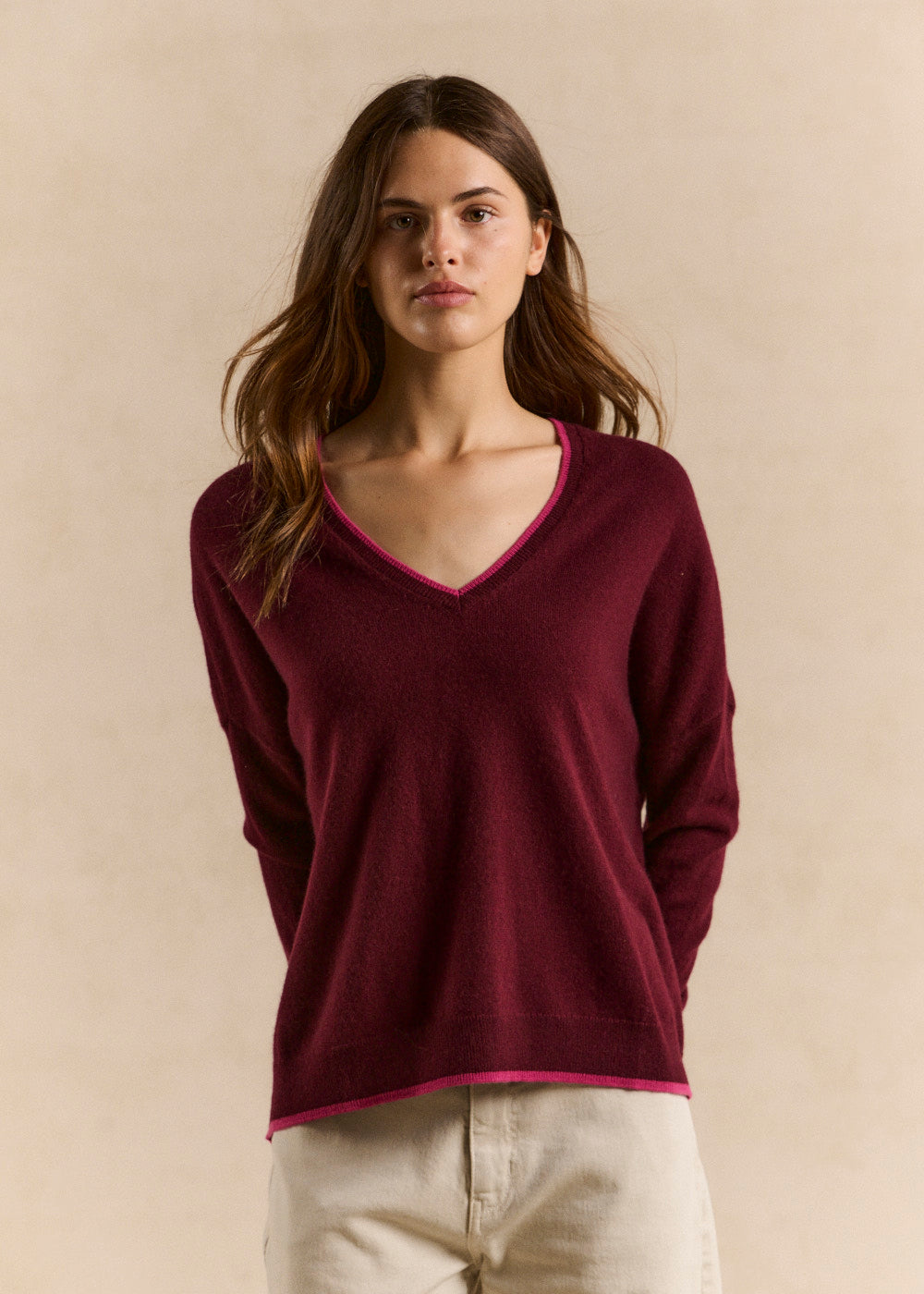 V-neck cashmere jumper - Sud Express - 1 - Sud Express