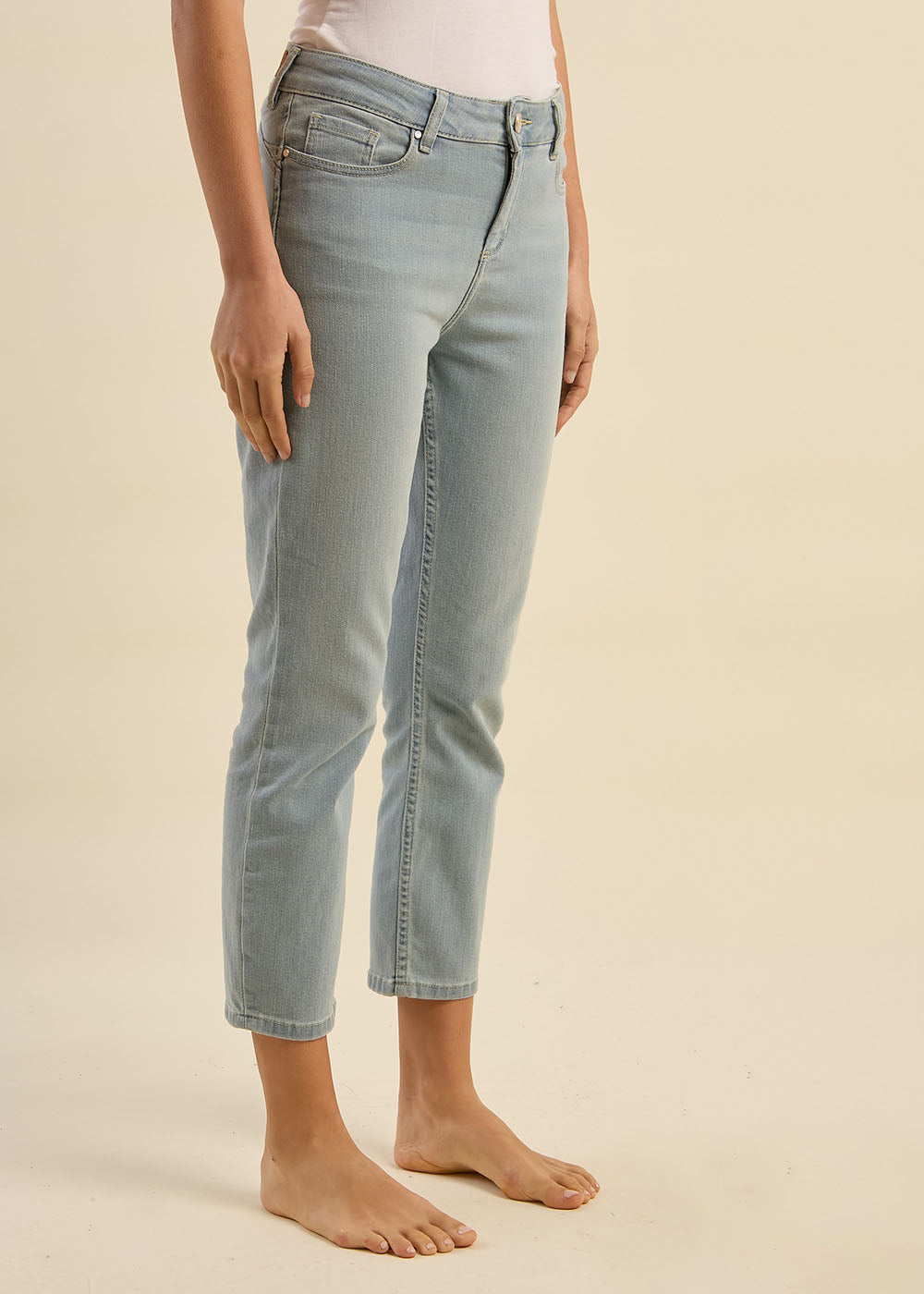 Slim-fit 7/8 jeans with five pockets - Sud Express - 7 - Sud Express