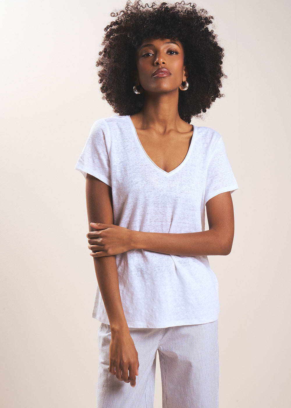 Linen short-sleeves t-shirt - Sud Express - 5 - Sud Express