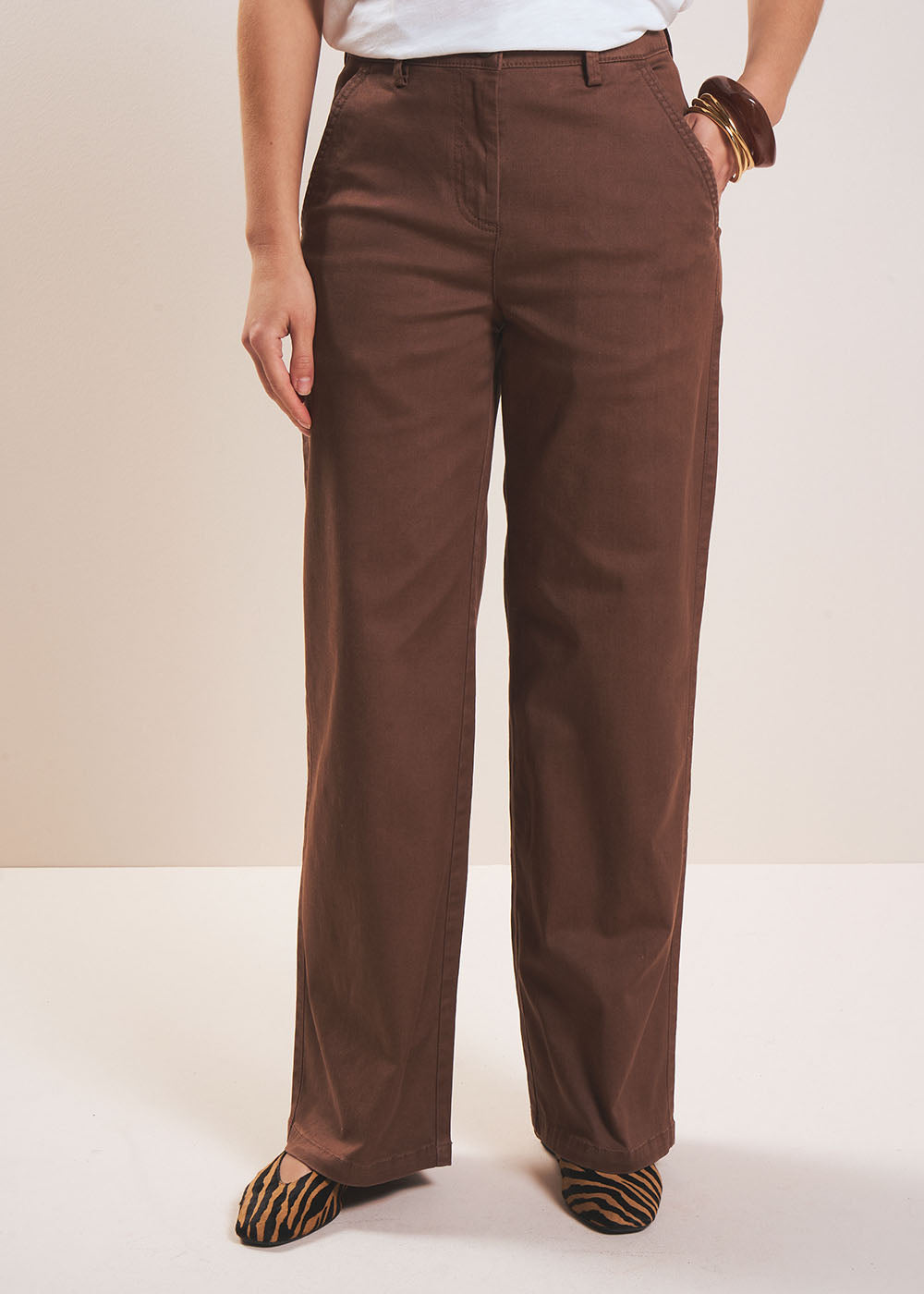 High-waisted straight-leg trousers - Sud Express - 2 - Sud Express
