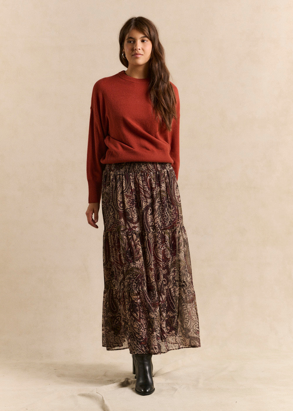 Fluid paisley-print midi skirt - Sud Express - 1 - Sud Express