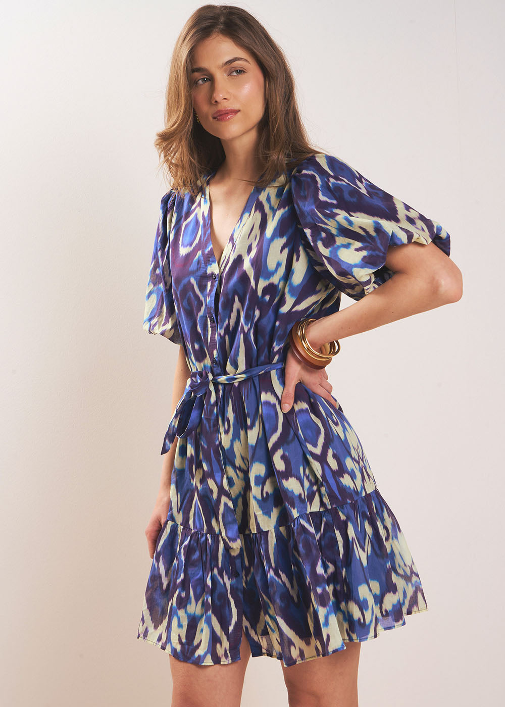 Short Ikat Print Dress - Sud Express - 5 - Sud Express