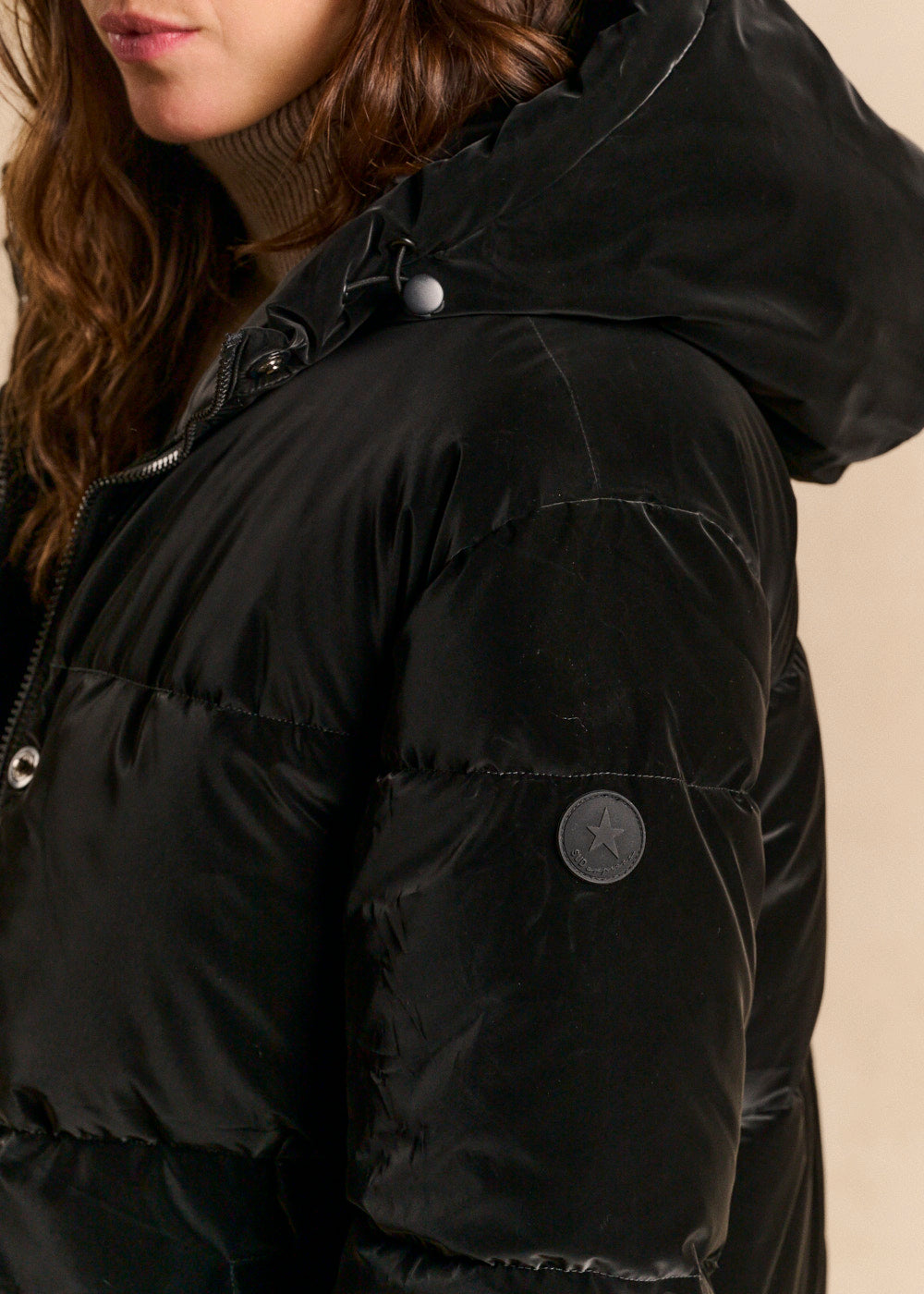 Quilted hooded puffer jacket with zipper - Sud Express - 2 - Sud Express