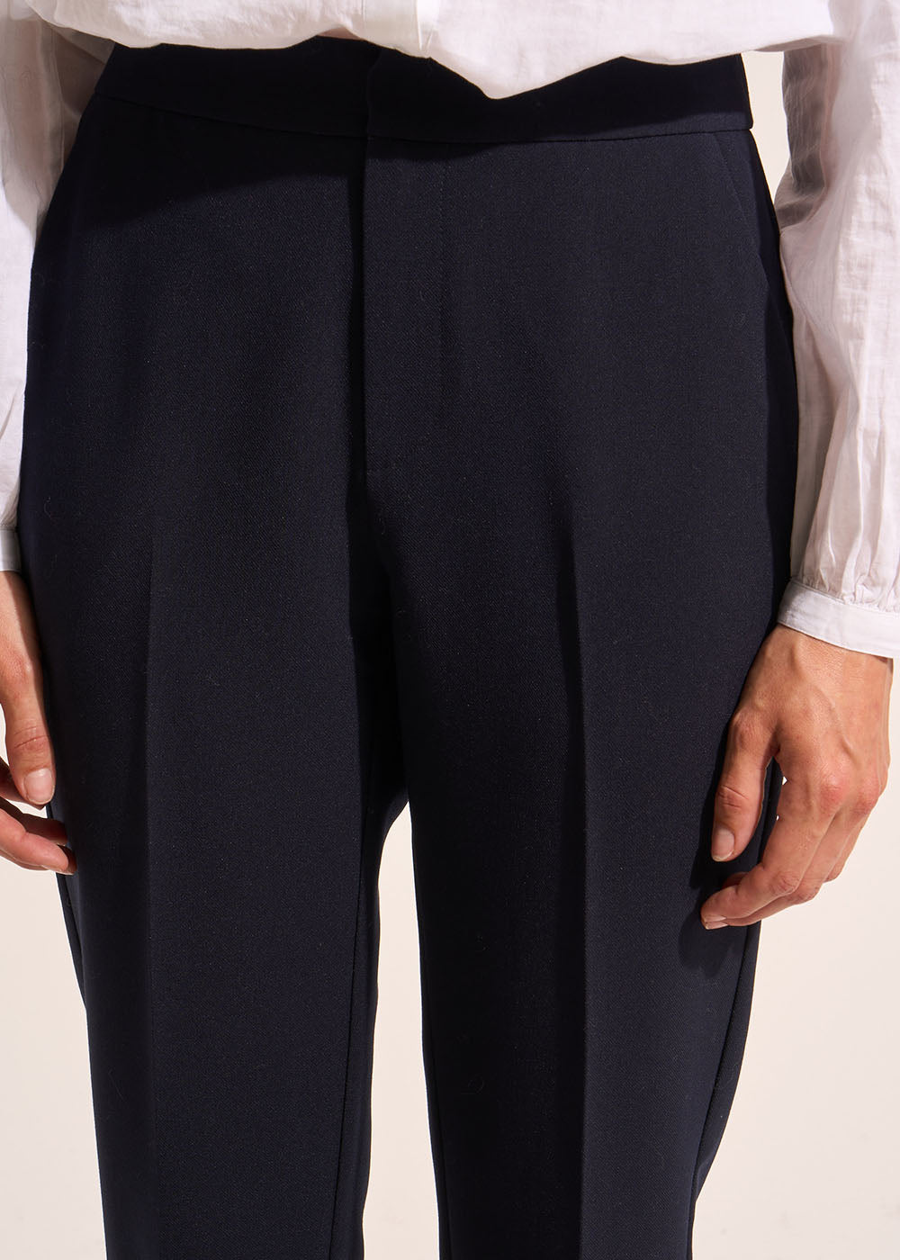 Tapered trousers with elasticated waistband - Sud Express - 4 - Sud Express