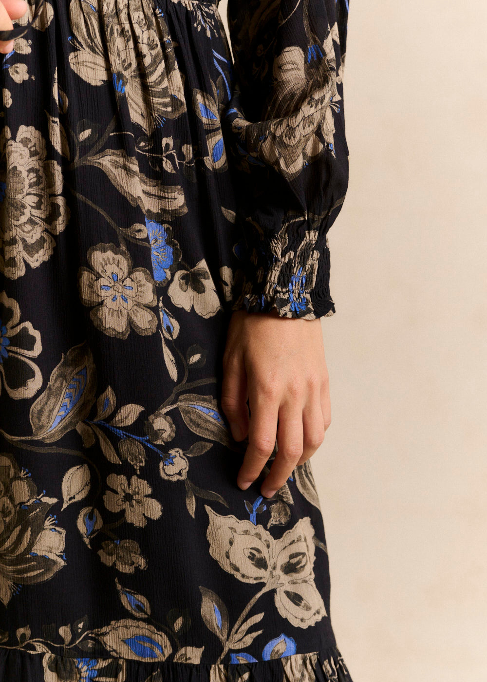 Fluid floral-print midi dress - Sud Express - 4 - Sud Express