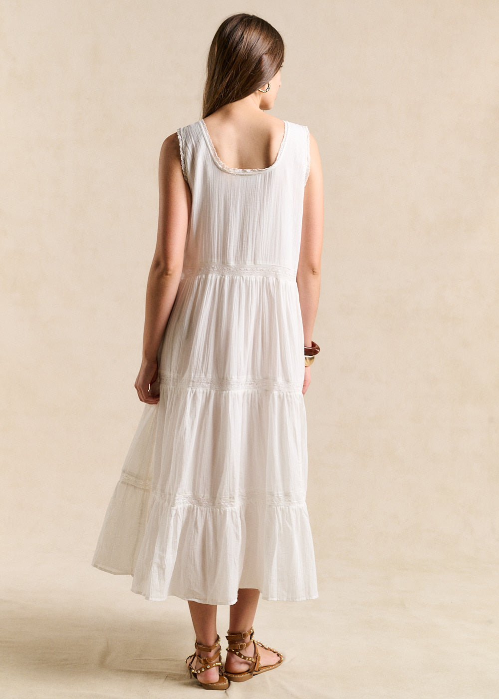 ROZELINE Long embroidered cotton dress - 3 - Sud Express - Sud Express