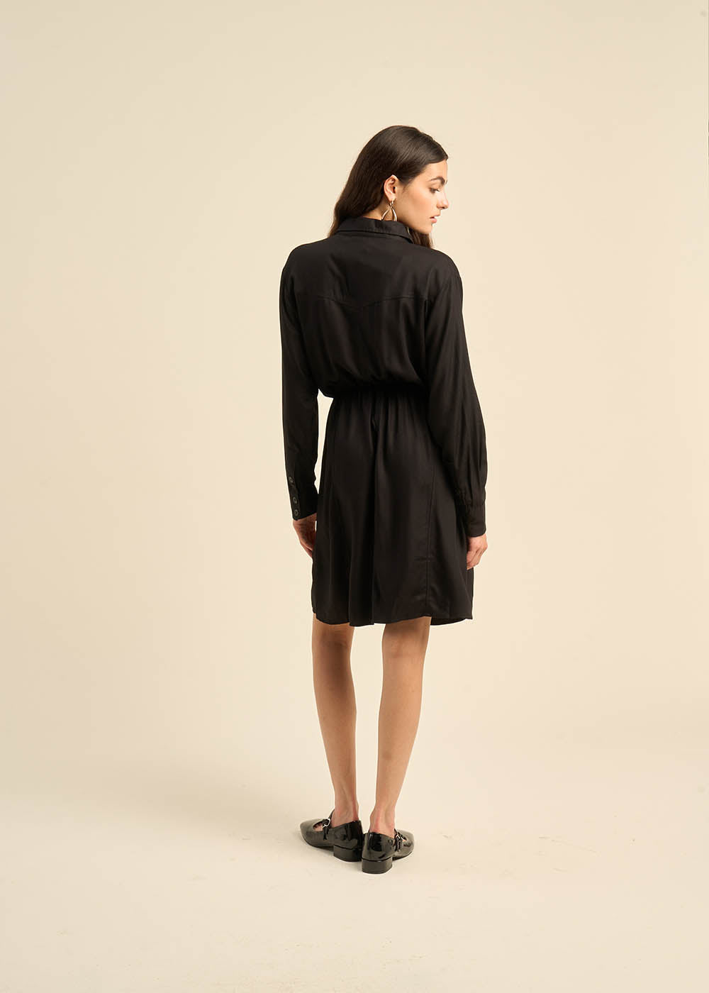 Long-sleeved shirt dress - Sud Express - 3 - Sud Express