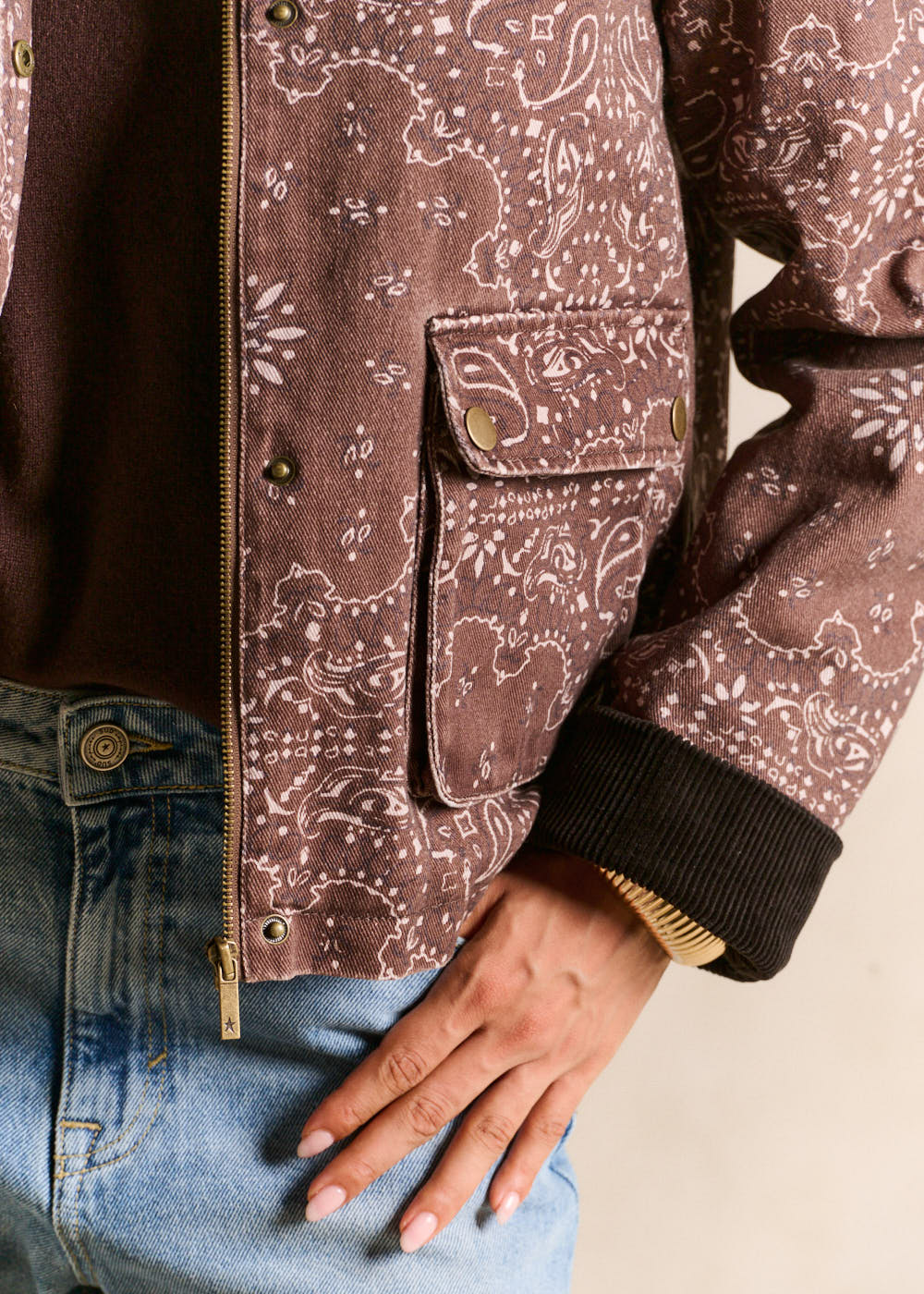 Cotton jacket with paisley print - Sud Express - 4 - Sud Express