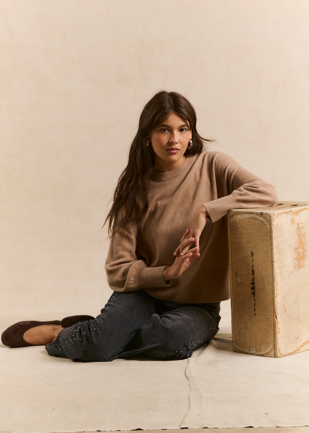 Cropped cashmere sweater  - Sud Express - 2 - Sud Express