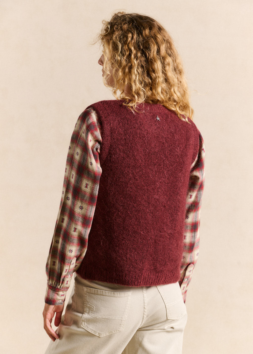 Sleeveless mohair knit vest, straight fit - Sud Express - 3 - Sud Express