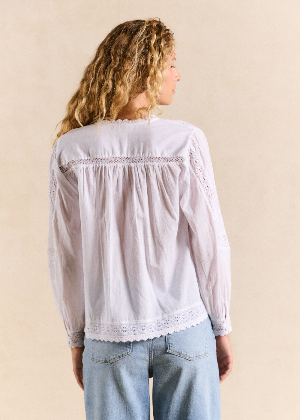 TAHEMA Embroidered voile bohemian blouse - 3 - Sud Express - Sud Express