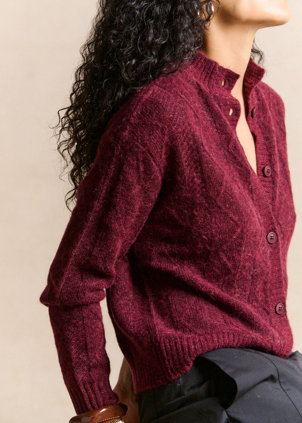 Herringbone-knit waistcoat - Sud Express - 2 - Sud Express