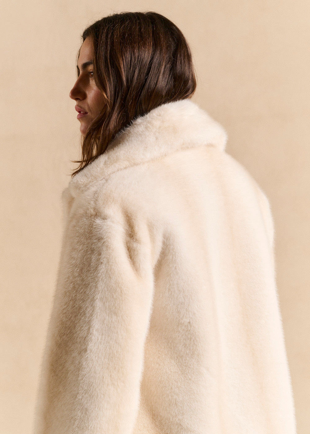 Manteau court fausse fourrure col montant - Sud Express - 3 - Sud Express