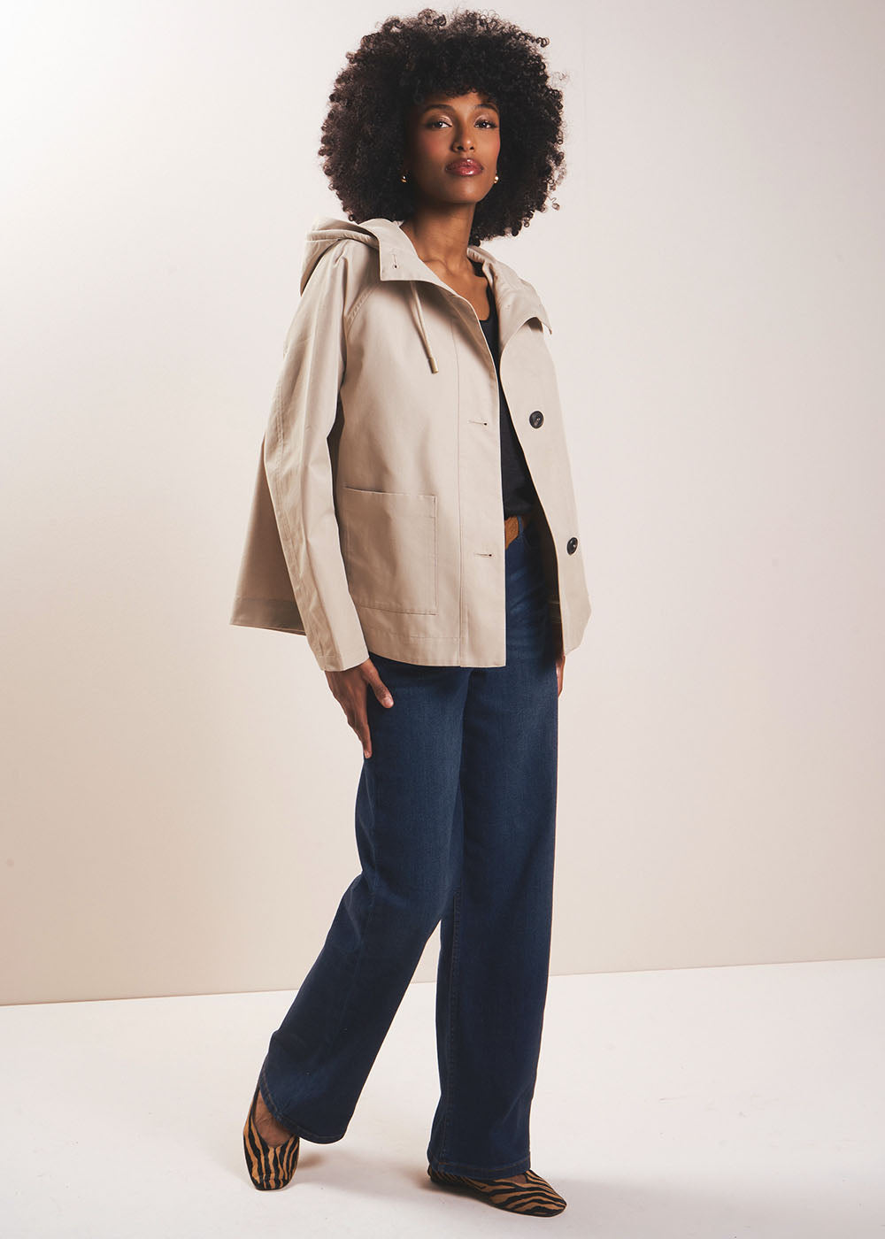 Short water-repellent jacket with hood - Sud Express - 1 - Sud Express