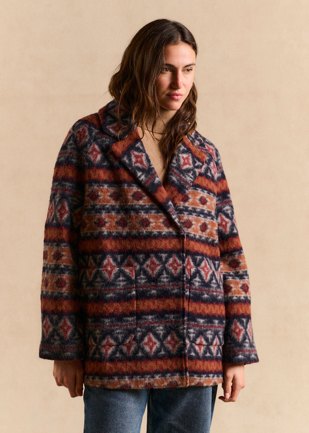 Oversized wool-blend coat - Sud Express - 5 - Sud Express