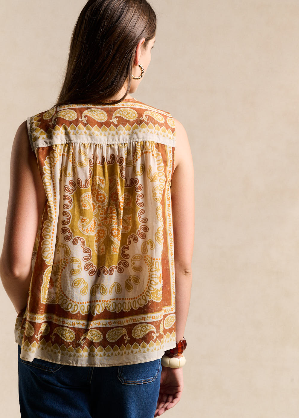 Placed-print blouse - Sud Express - 3 - Sud Express
