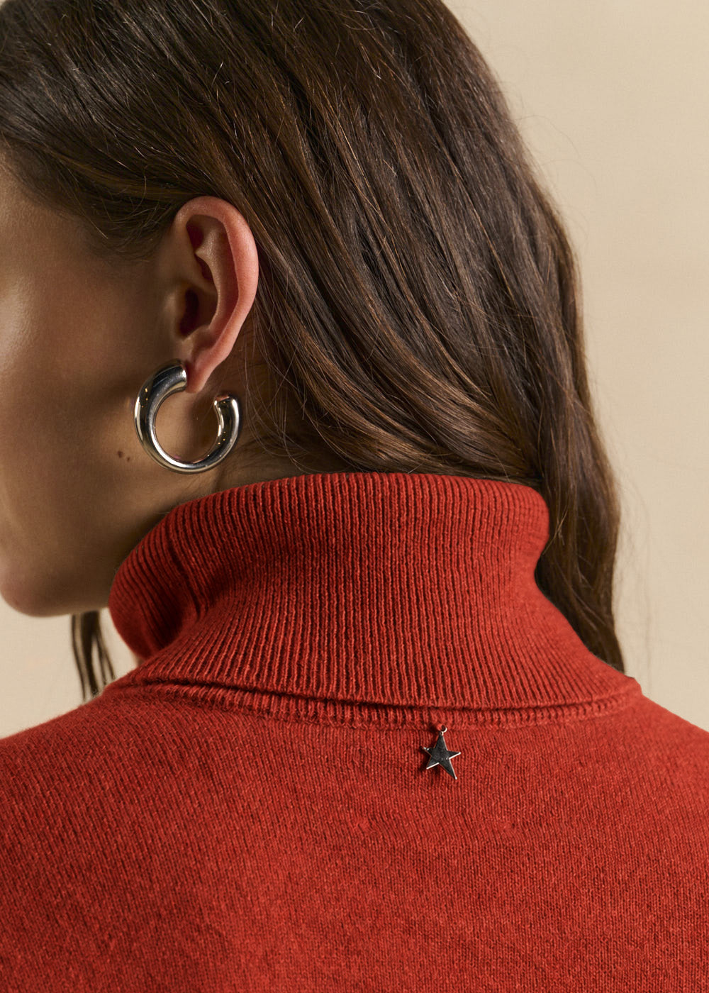 High-neck cashmere pullover, loose fit - Sud Express - 2 - Sud Express