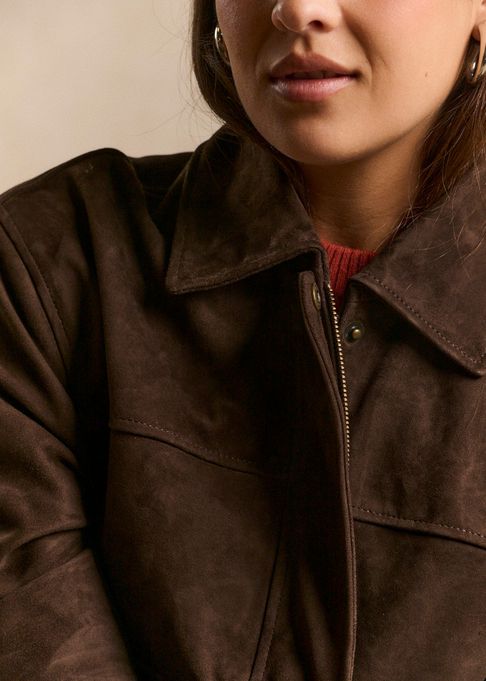 Oversized suede jacket - Sud Express - 2 - Sud Express