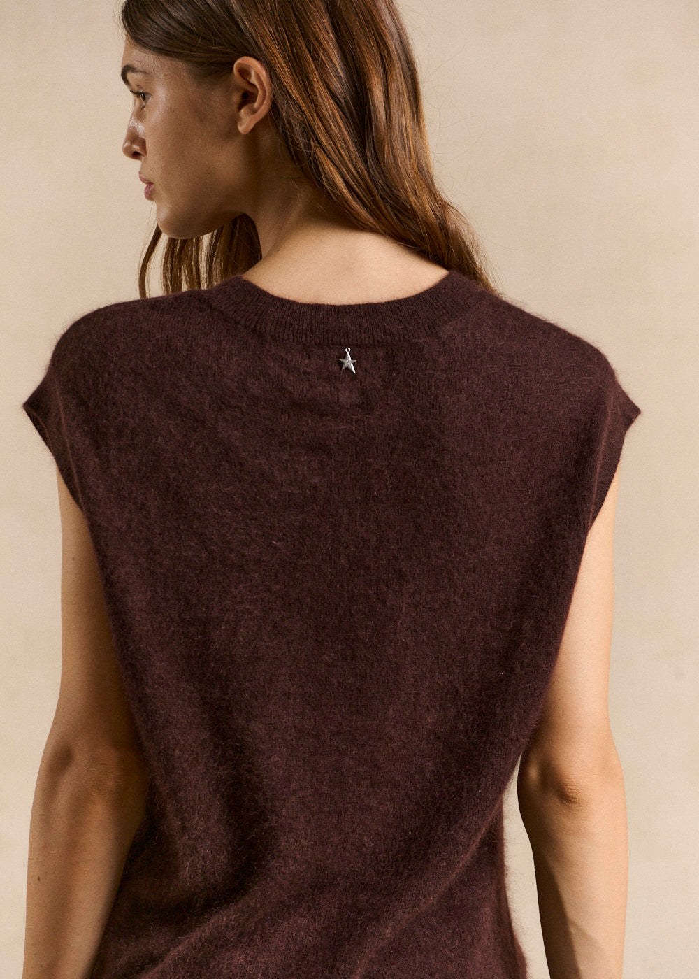 Loose sleeveless sweater in wool and cashmere - Sud Express - 3 - Sud Express