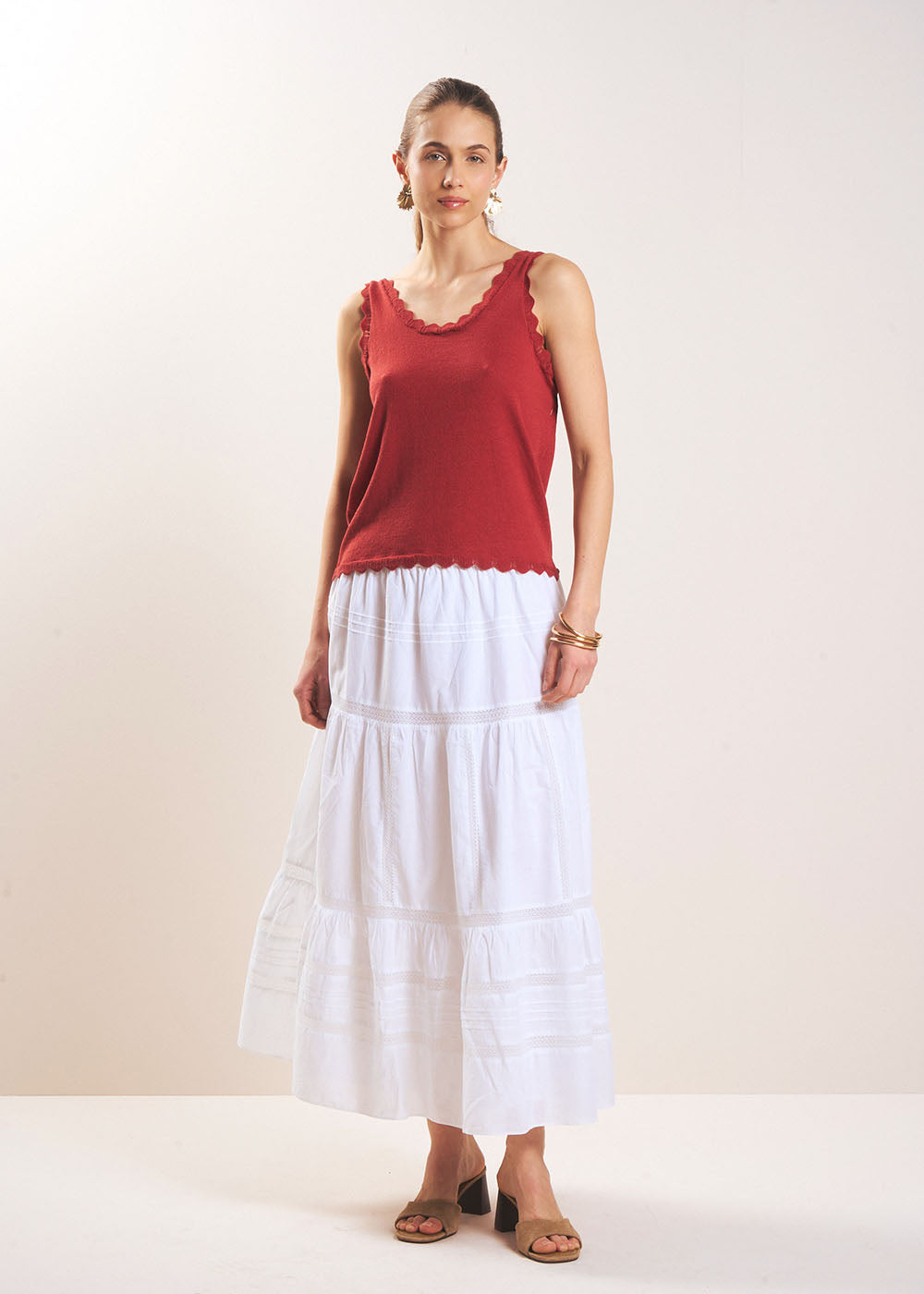 Long cotton voile skirt - Sud Express - 5 - Sud Express