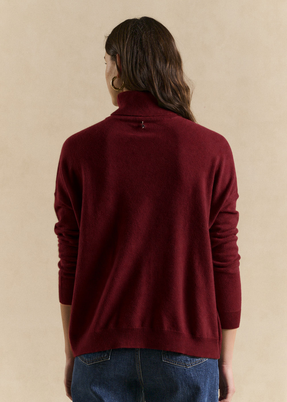 High-neck cashmere pullover, loose fit - Sud Express - 3 - Sud Express