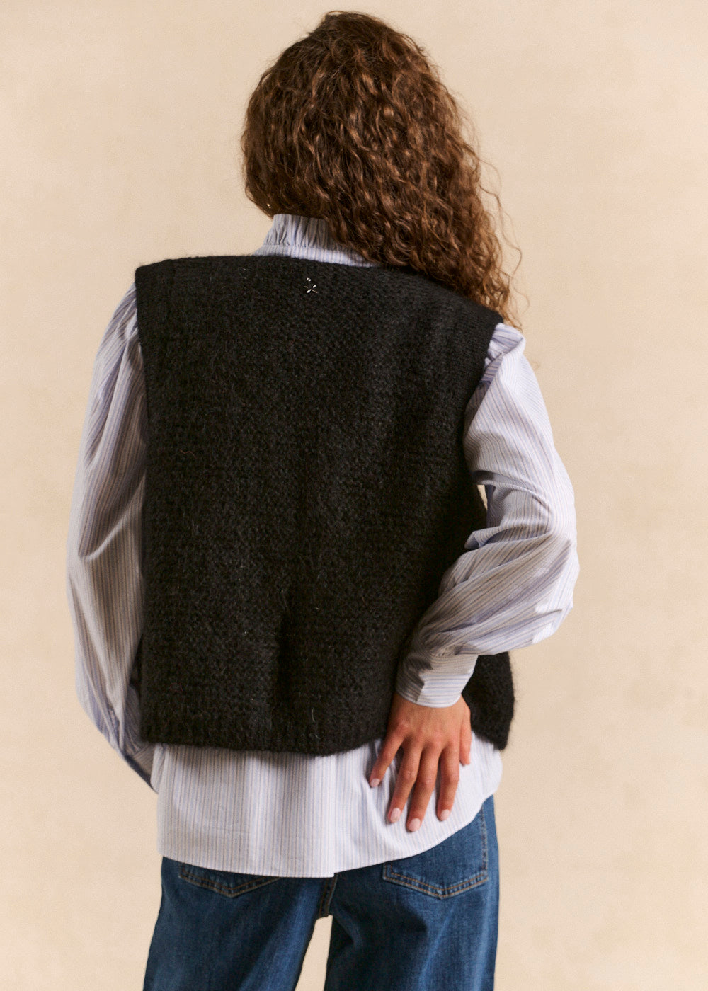 Cardigan sleeveless shorts in mohair - Sud Express - 3 - Sud Express