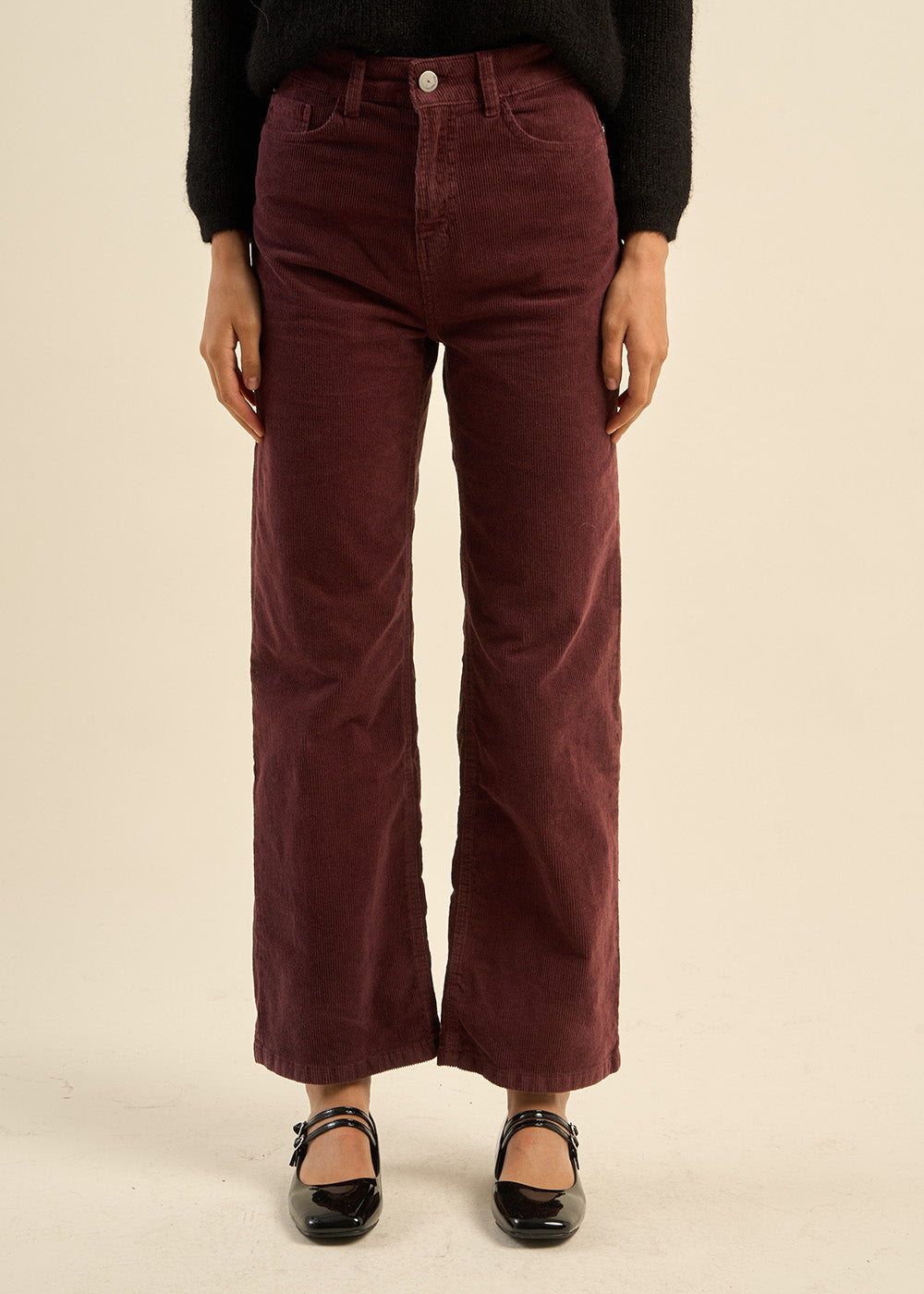 Straight-cut velvet pants - Sud Express - 5 - Sud Express