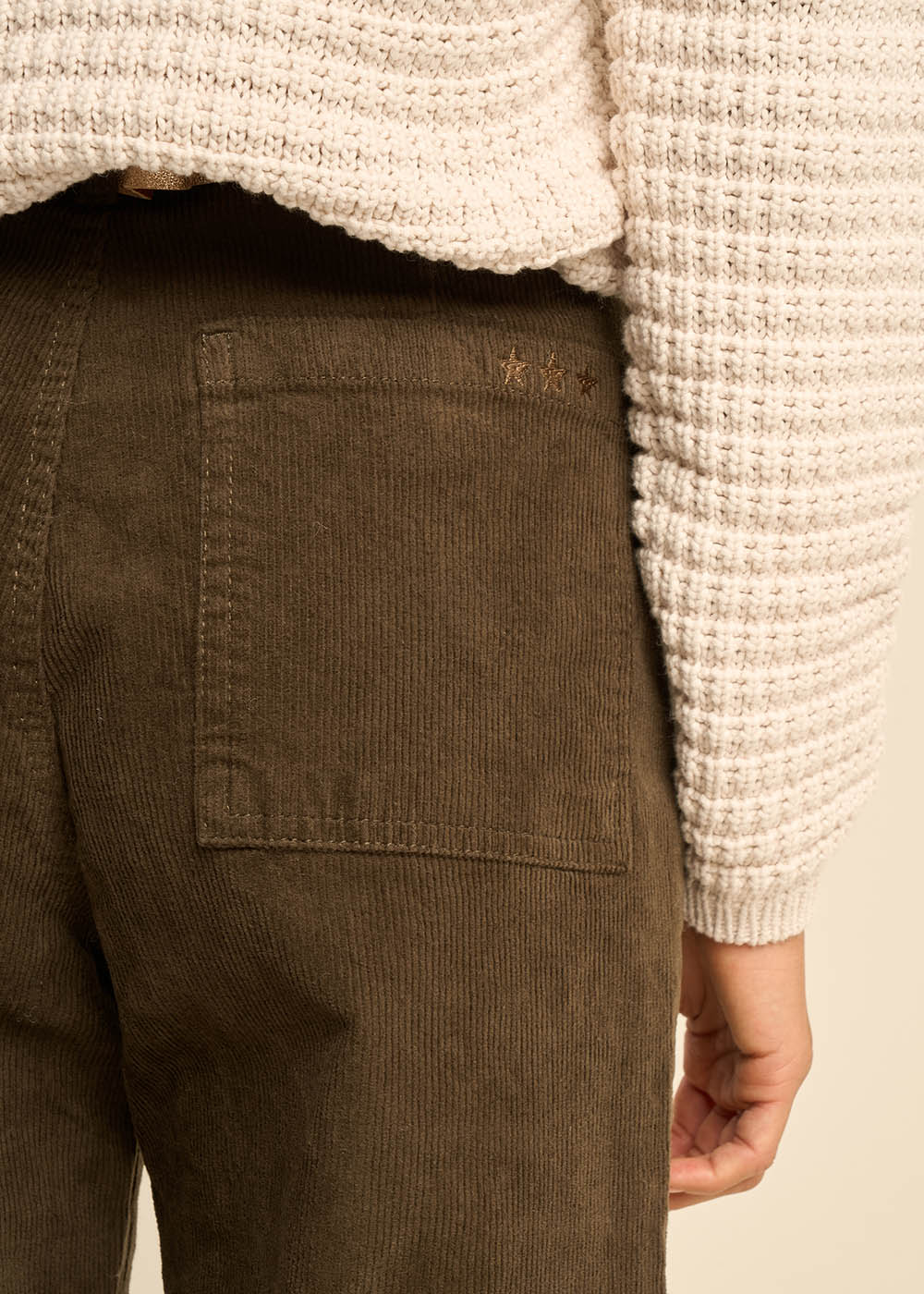 Straight-cut velvet pants - Sud Express - 5 - Sud Express