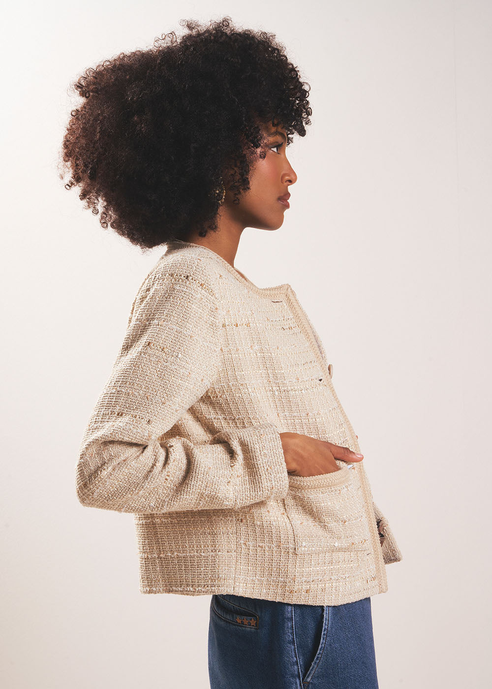 Short tweed jacket - Sud Express - 5 - Sud Express