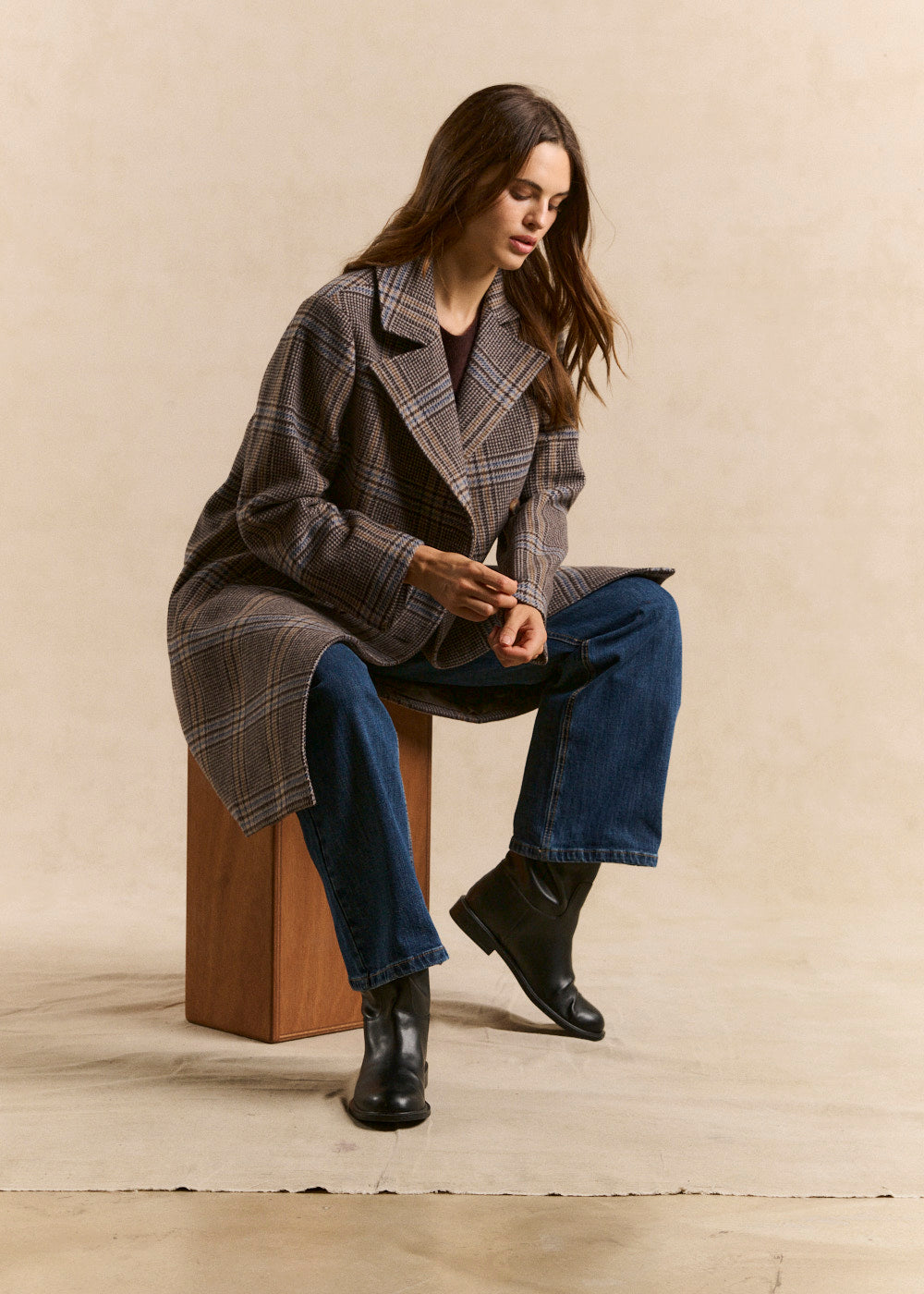 VERO Long checkered coat - 4 - Sud Express - Sud Express