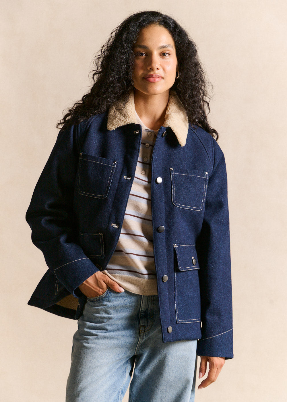 Raw denim jacket - Sud Express - 1 - Sud Express