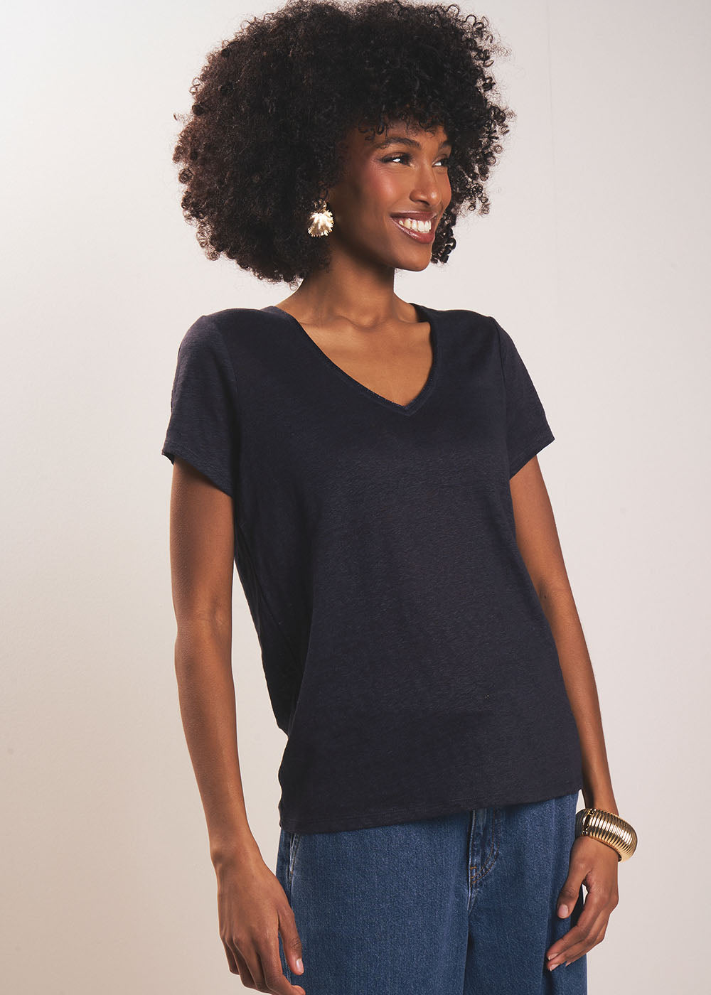 Linen short-sleeves t-shirt - Sud Express - 5 - Sud Express