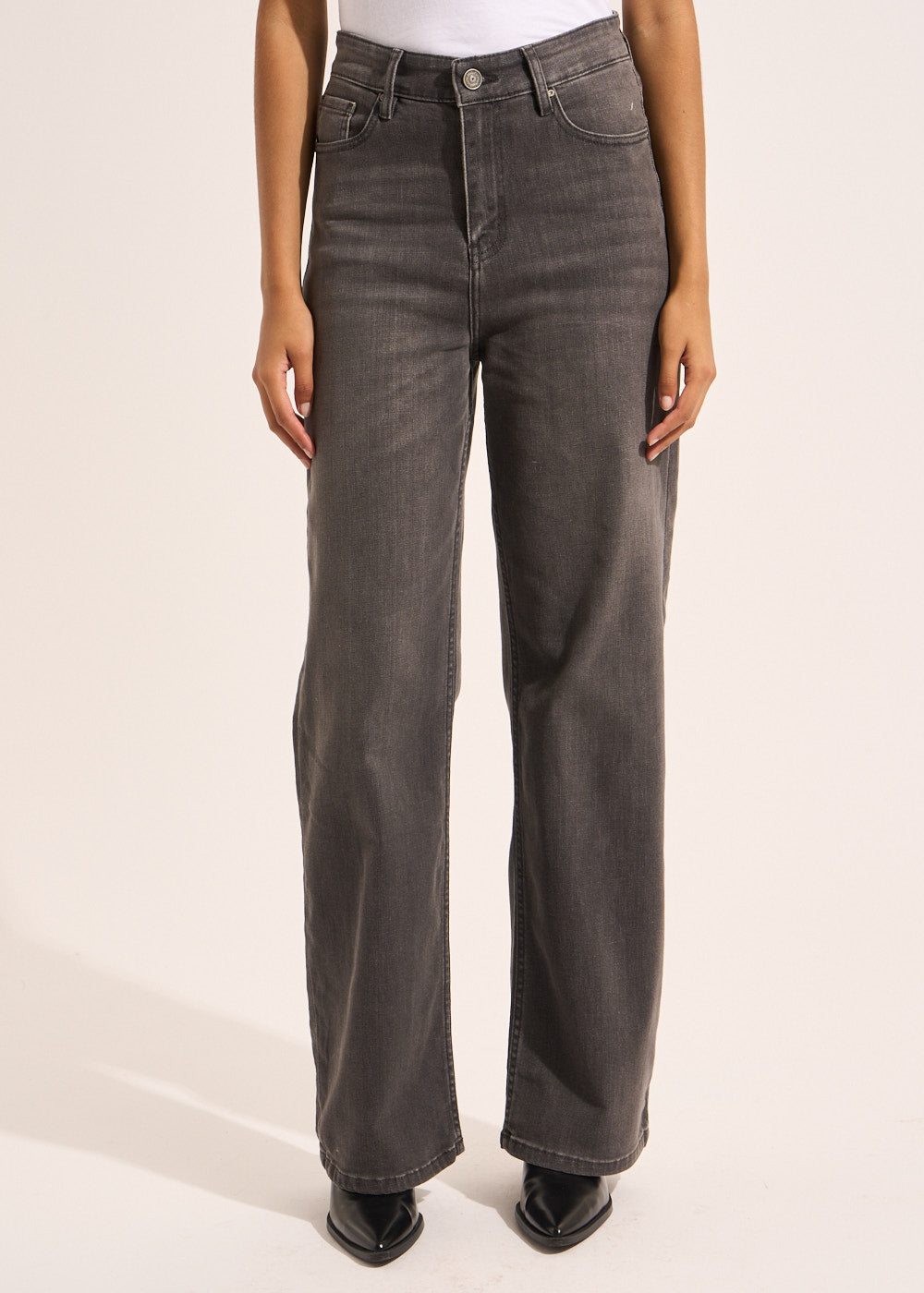 High-waisted wide-leg jeans - Sud Express - 2 - Sud Express