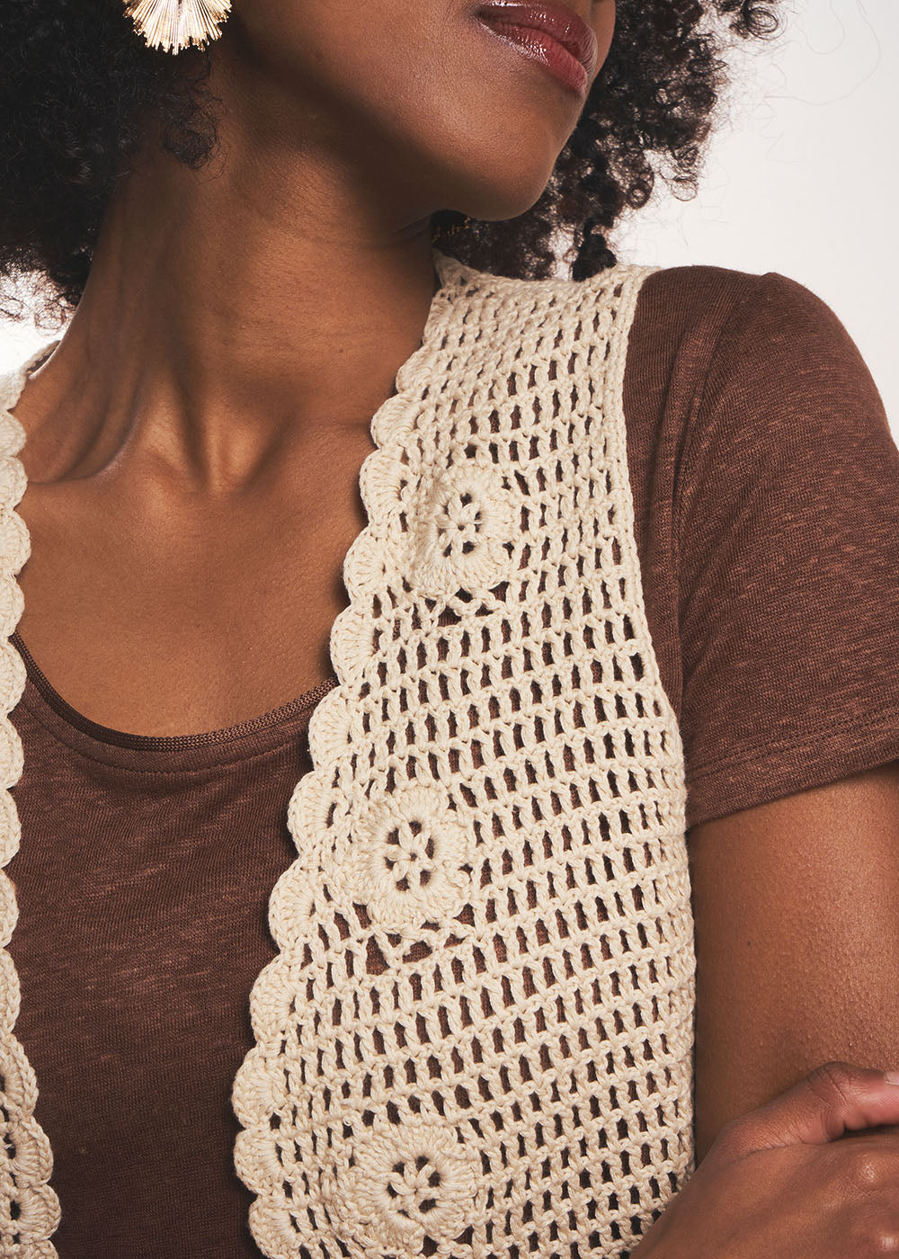Sleeveless cardigan - Sud Express - 2 - Sud Express