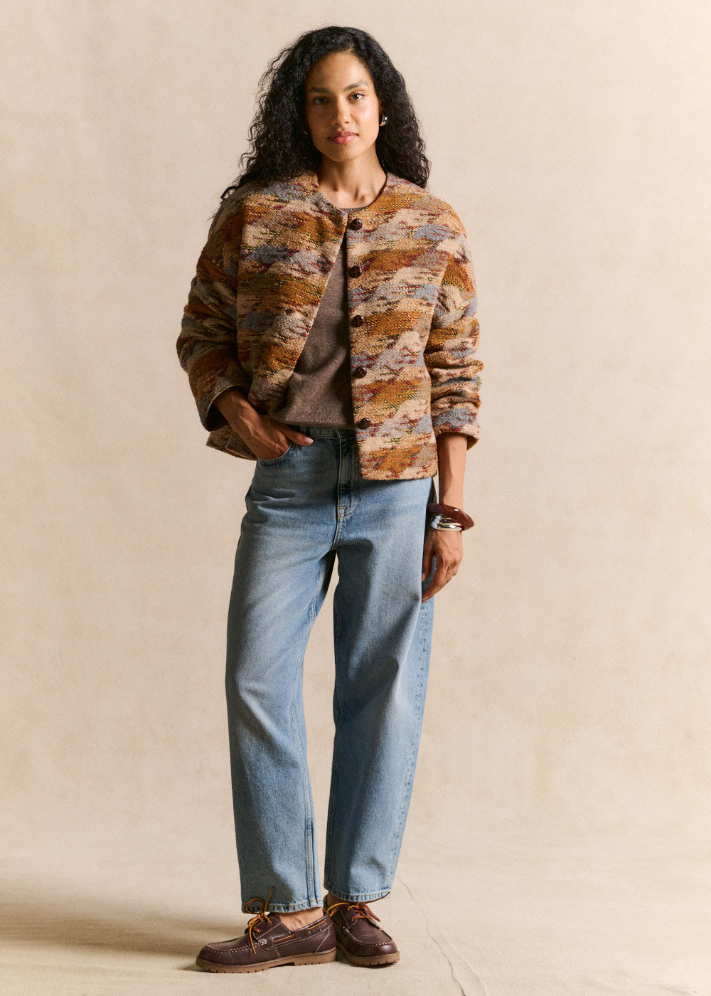 Short wool tweed jacket - Sud Express - 5 - Sud Express