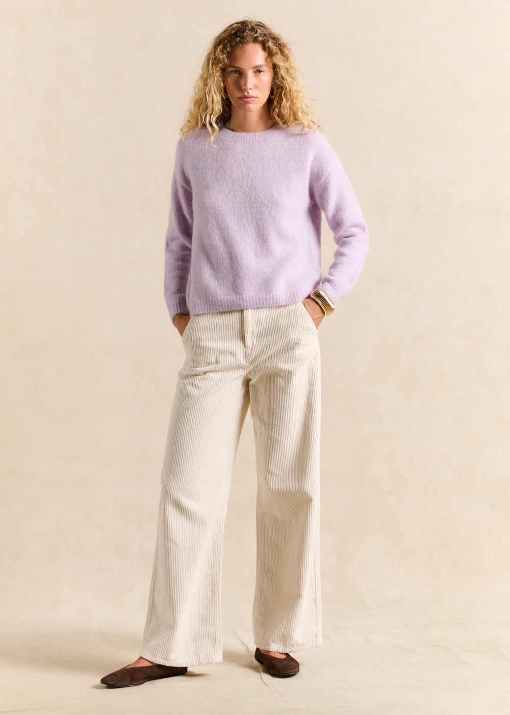 Round-neck mohair jumper with long sleeves - Sud Express - 5 - Sud Express