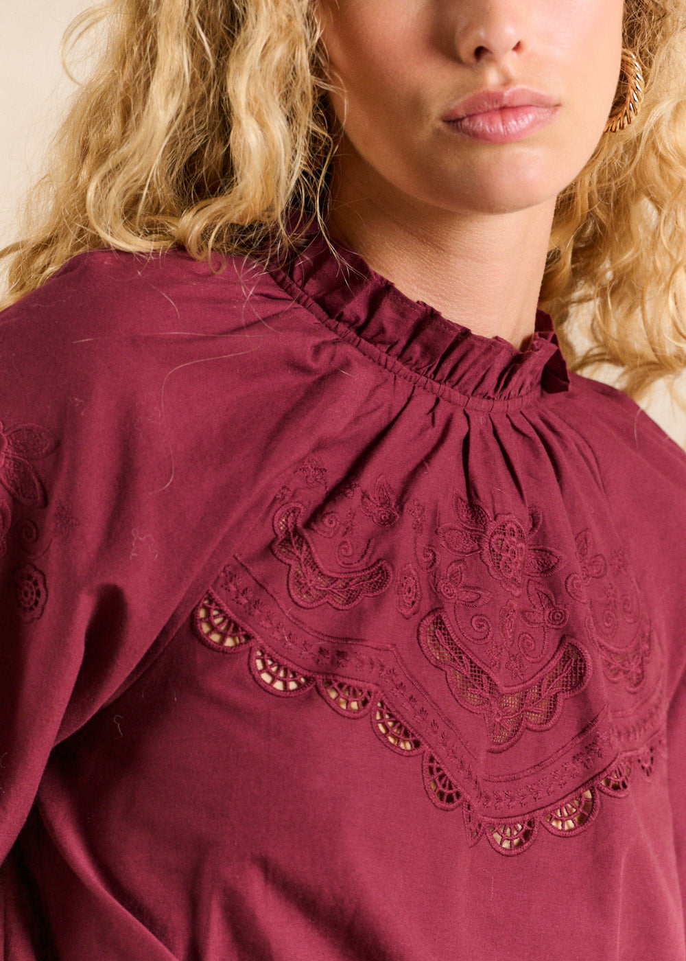 TISABEL Embroidered cotton shirt - 2 - Sud Express - Sud Express