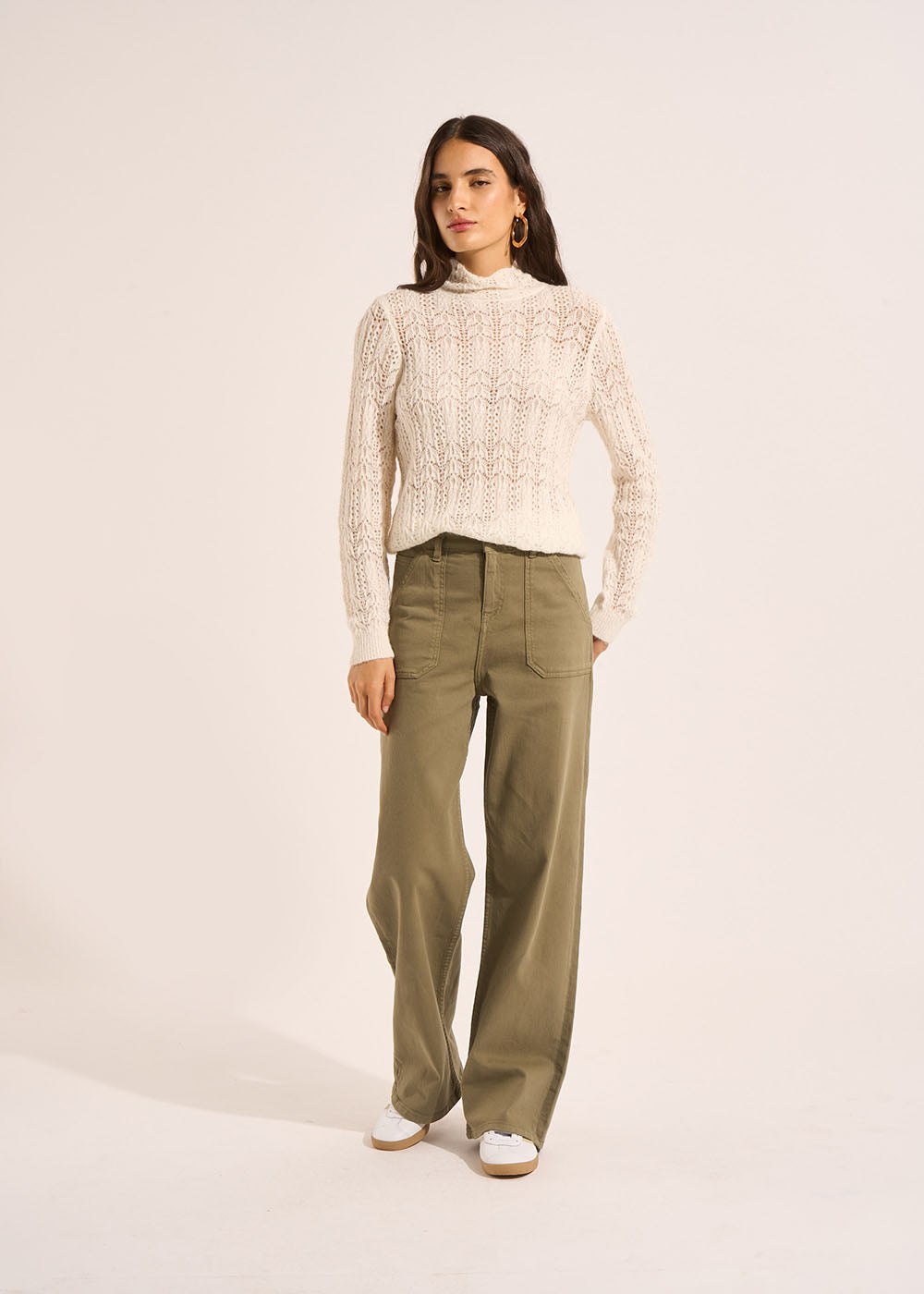 Cotton wide-leg trousers - Sud Express - 1 - Sud Express