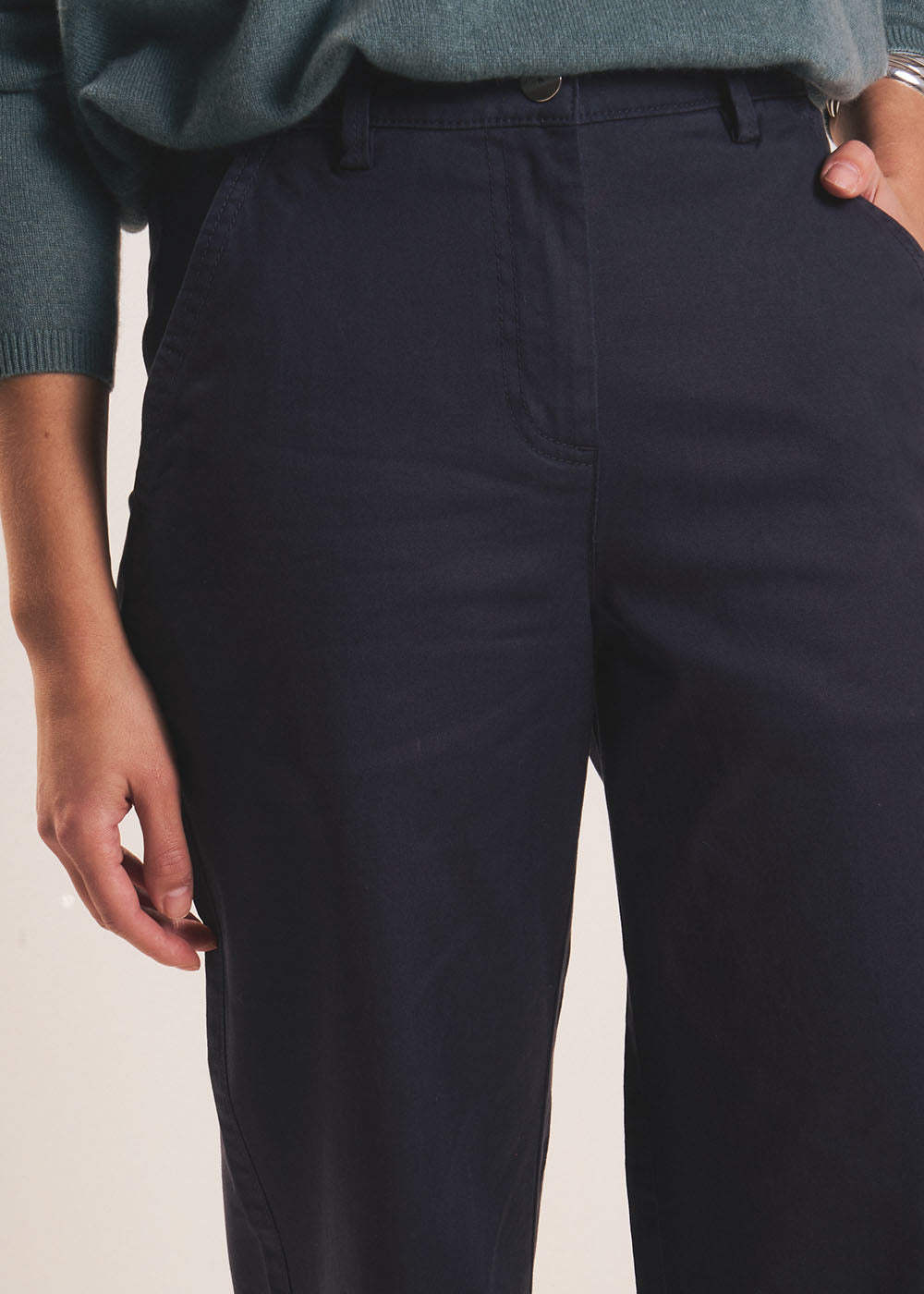 High-waisted straight-leg trousers - Sud Express - 2 - Sud Express
