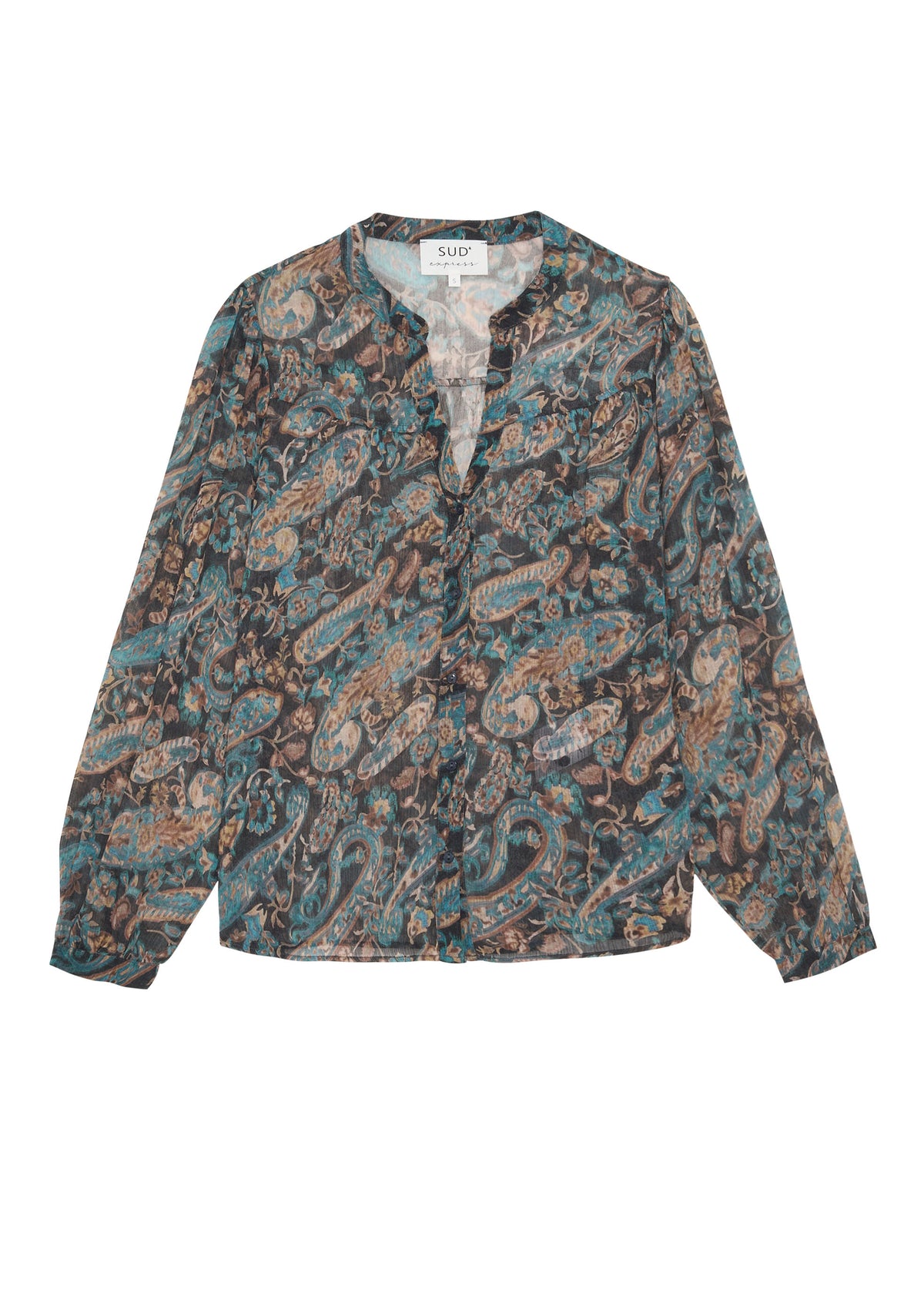 Printed button-down blouse - Sud Express - 1 - Sud Express