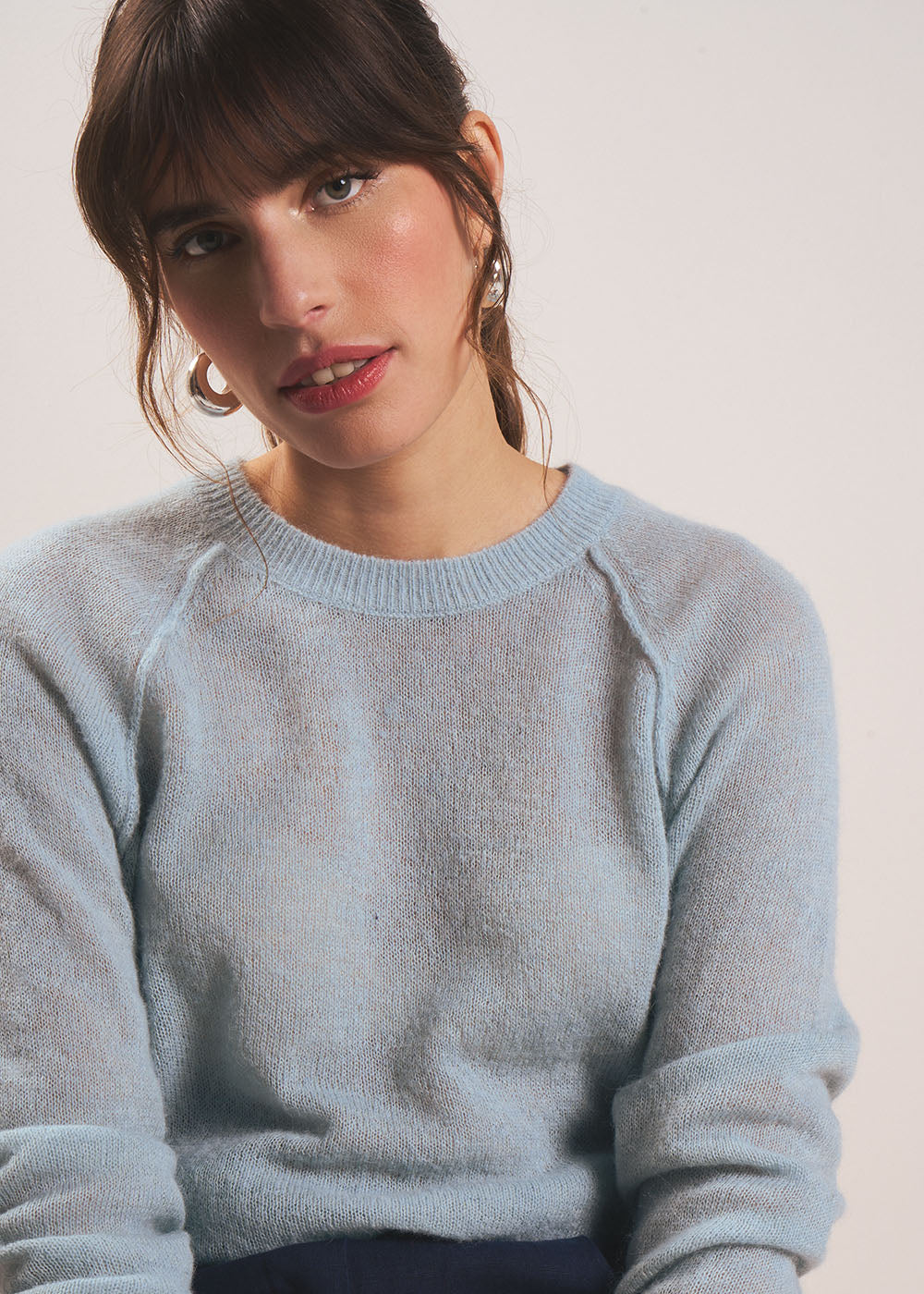 Round neck jumper with ribbed detailing - Sud Express - 5 - Sud Express
