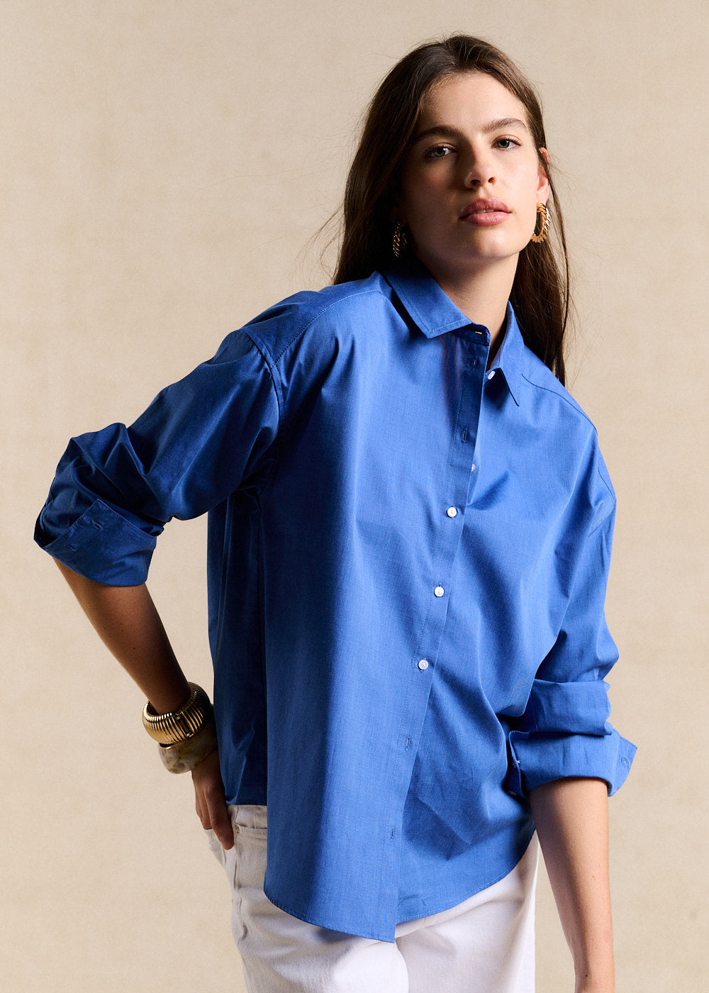 CALYNA Oversized long-sleeved shirt - 2 - Sud Express - Sud Express