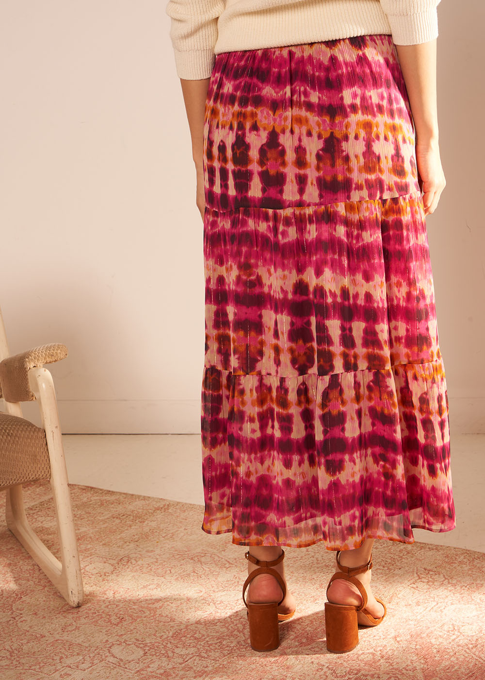 Printed long skirt - Sud Express - 2 - Sud Express