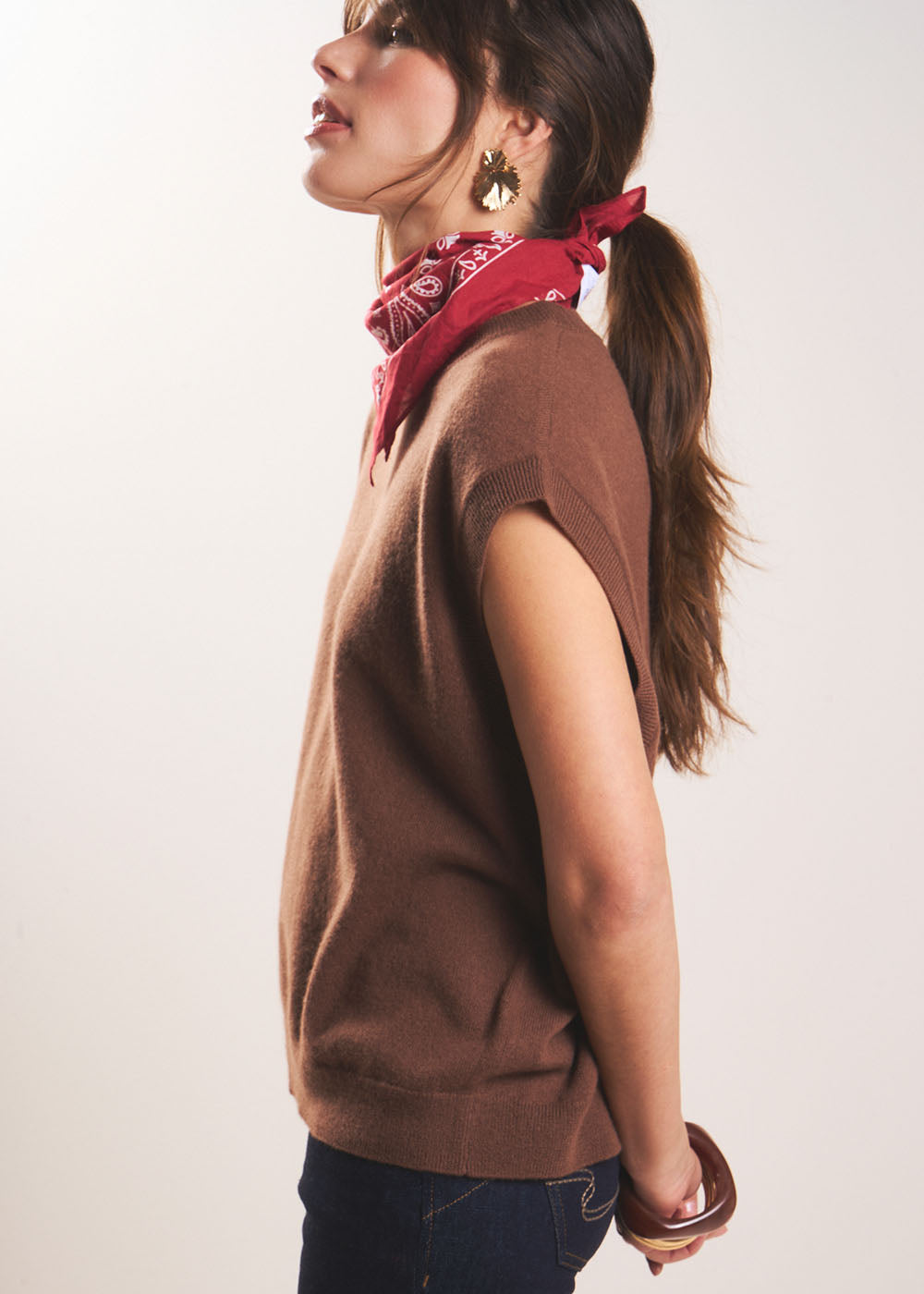 Sleeveless cashmere jumper - Sud Express - 4 - Sud Express